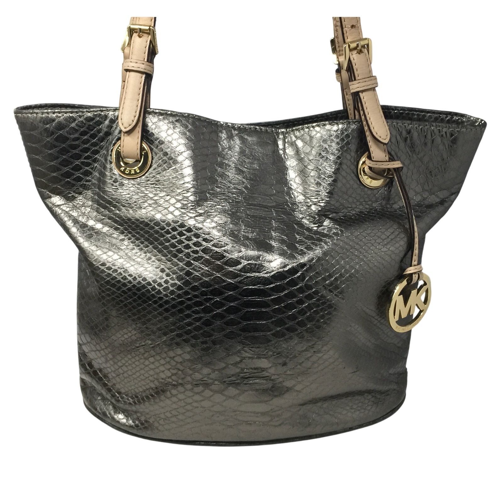 Michael Kors Michael Kors Jet Set Gray Leather Python Embossed Tote Bag Size ONE SIZE - 2 Thumbnail