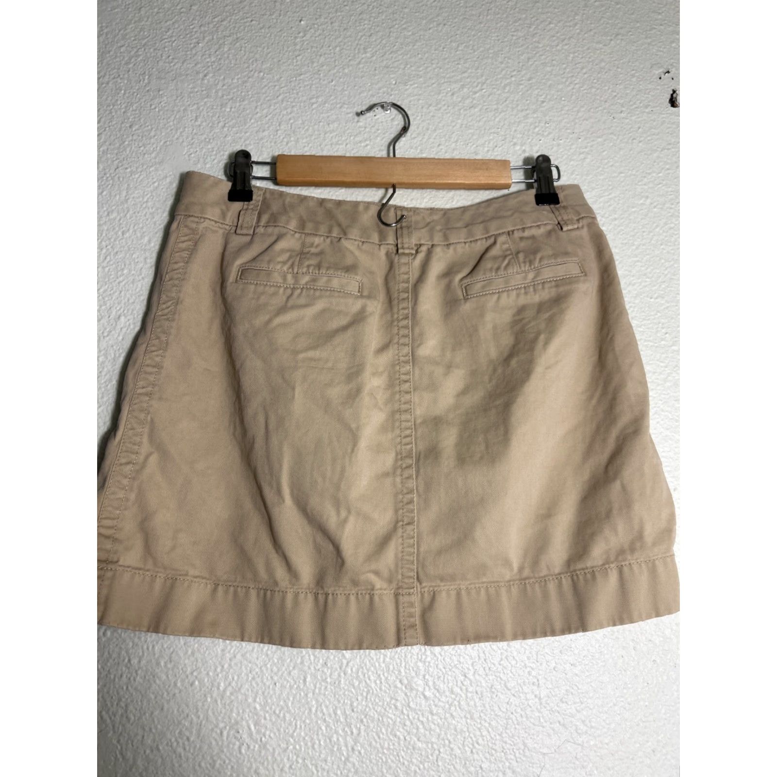 J.Crew J.CREW Skirt Women Regular Size 10 Beige Cotton Mini Short 32x16 Flaw Clasp Missing Size 32" / US 10 / IT 46 - 6 Thumbnail