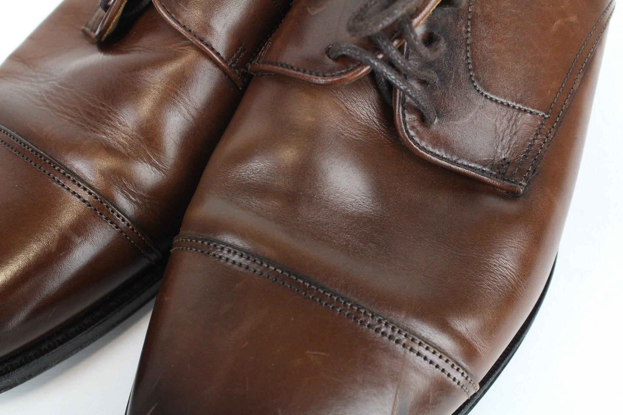Suitsupply EU40 Mid-Brown Leather Derby Shoes 67798 Size US 7 / EU 40 - 9 Thumbnail