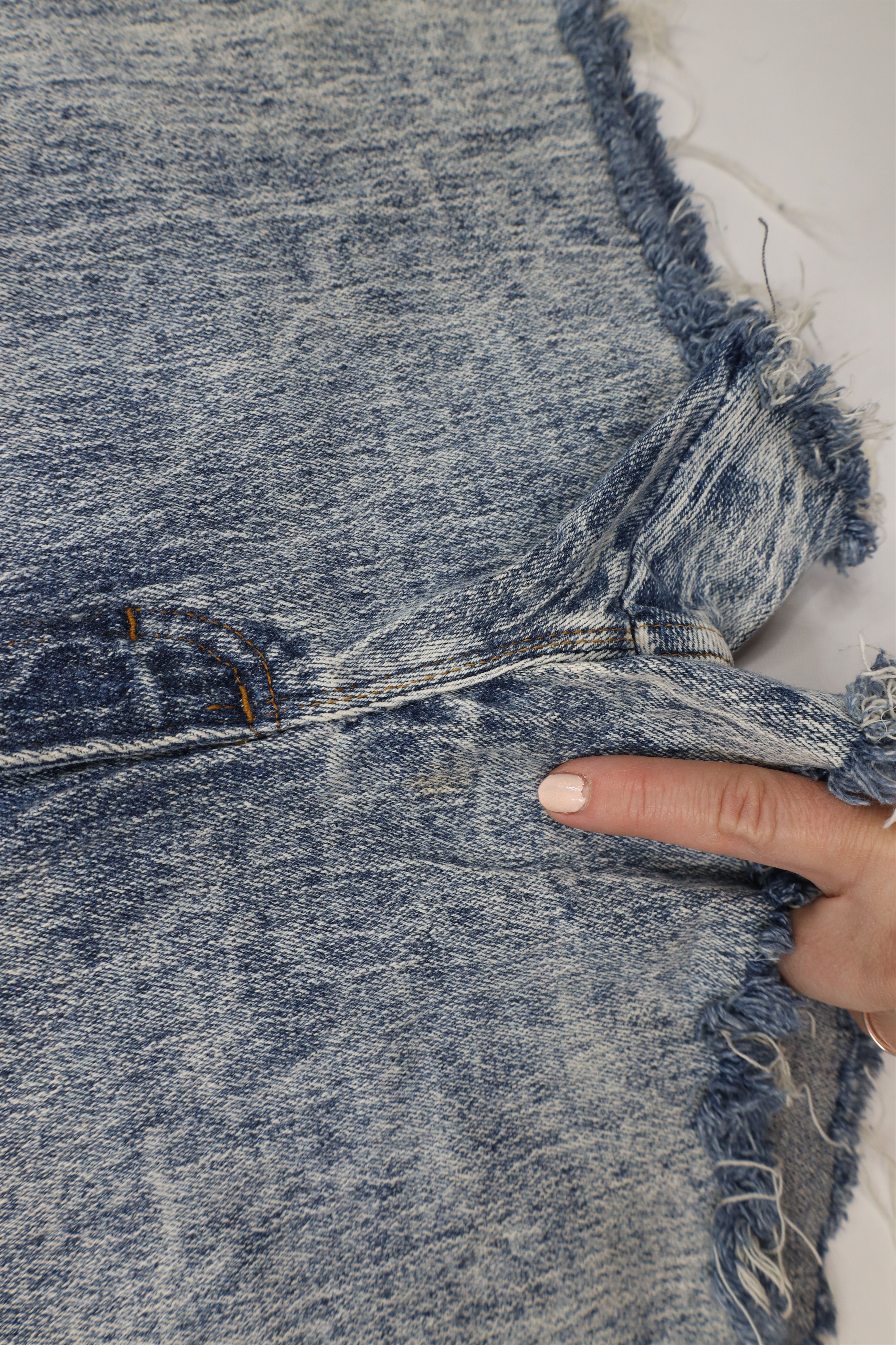Vintage Vintage 90s Streetwear Acid Wash Cut Off Denim Jean Shorts Size 28" / US 6 / IT 42 - 5 Thumbnail