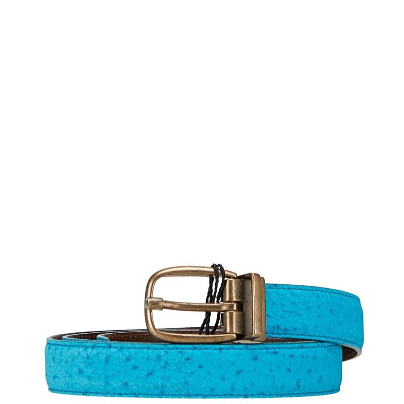Dolce & Gabbana Dolce&Gabbana Ostrich Belt Natural Material Belt DUTY FREE for USA