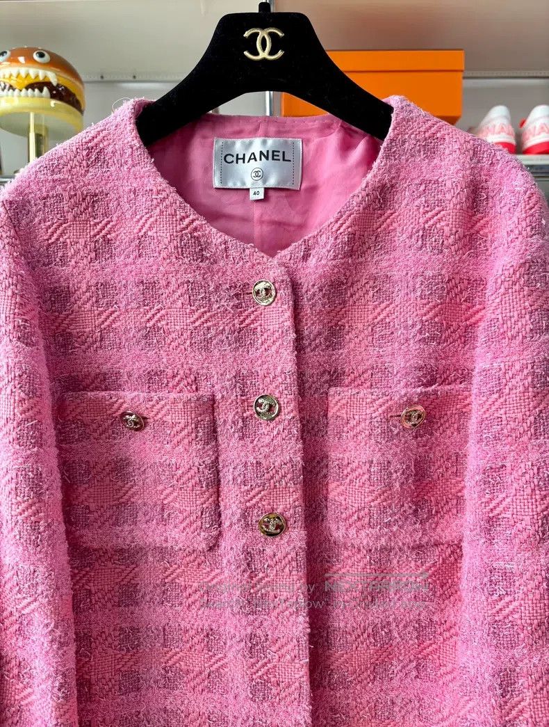 Chanel Chanel 24P pink lantern sleeve braided jacket Size S / US 4 / IT 40 - 2 Thumbnail