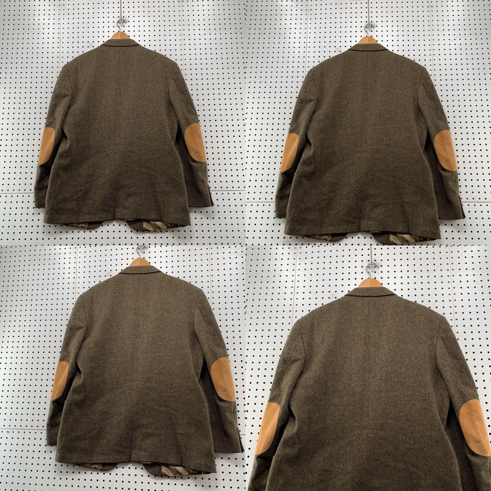 Evan Picone VINTAGE Evan Picone Blazer Mens 46L Wool Tweed Brown Elbow Patches Union USA Jacket Blazer Notch Two-Button Front Vintage Mens 46 Brown Tweed Wool VIP Size 46R - 10 Thumbnail