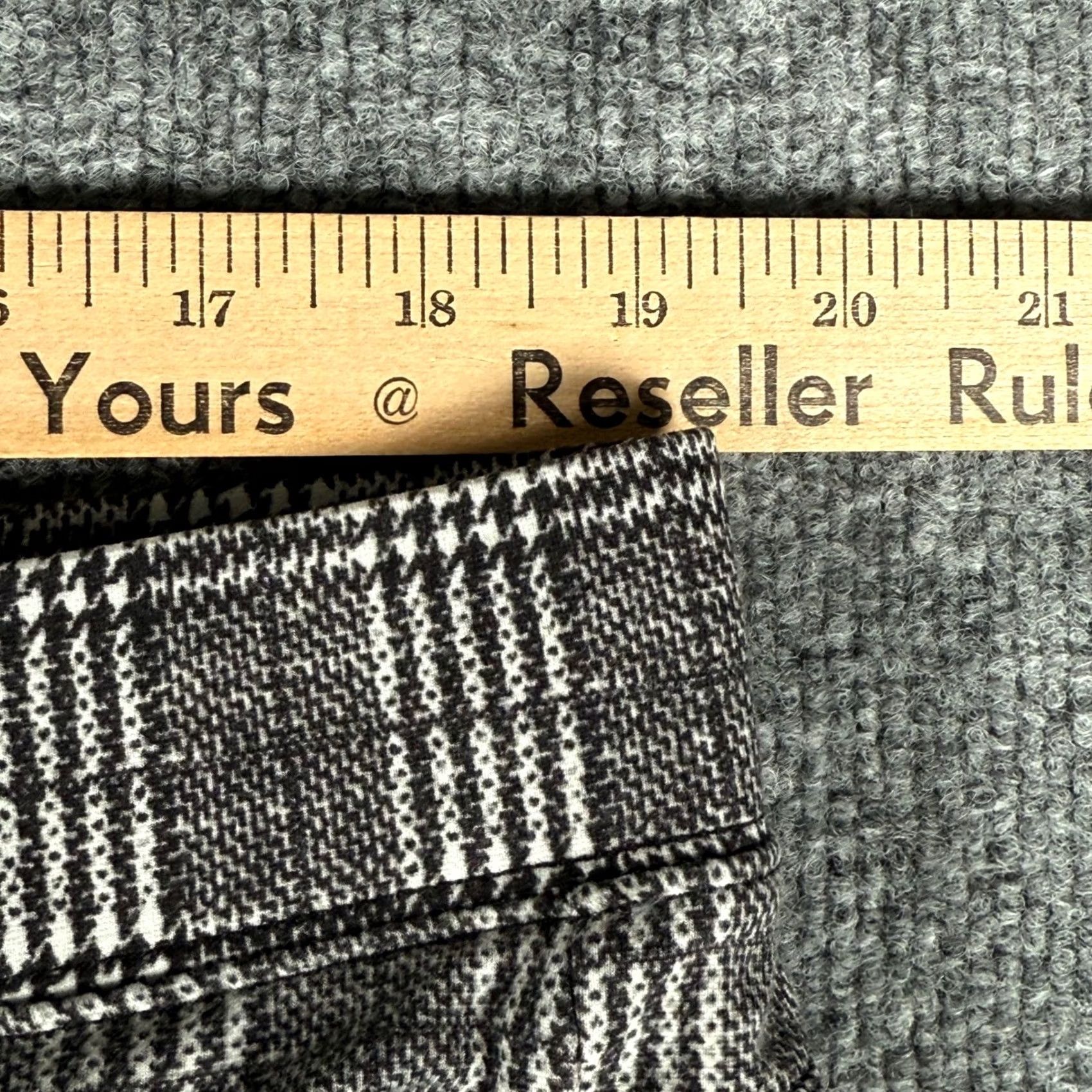 Vintage Seven7 Pants Womens 2XL Black White Plaid Straight Leg Business Casual Workwear Chic Size 40" / US 18 - 7 Thumbnail