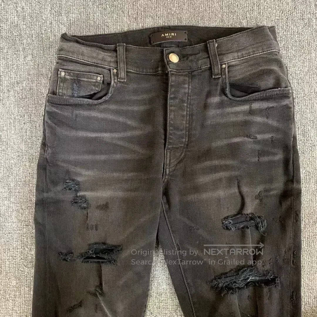 Amiri Amiri Double Knee Distressed Jeans. Size US 30 / EU 46 - 2 Thumbnail