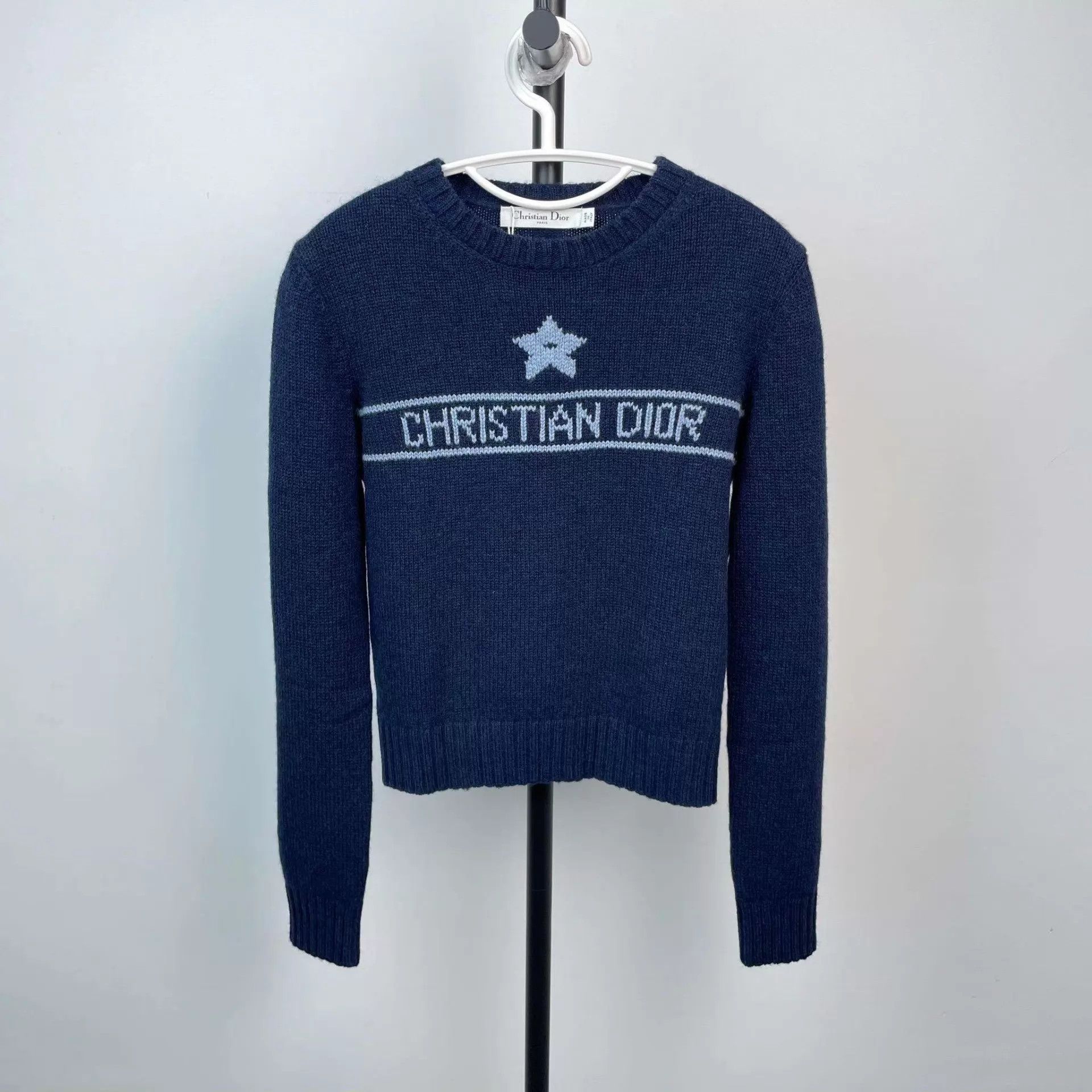 Dior Dior Knit Star Sweater Blue 165 Size XS / US 0-2 / IT 36-38 - 1 Thumbnail