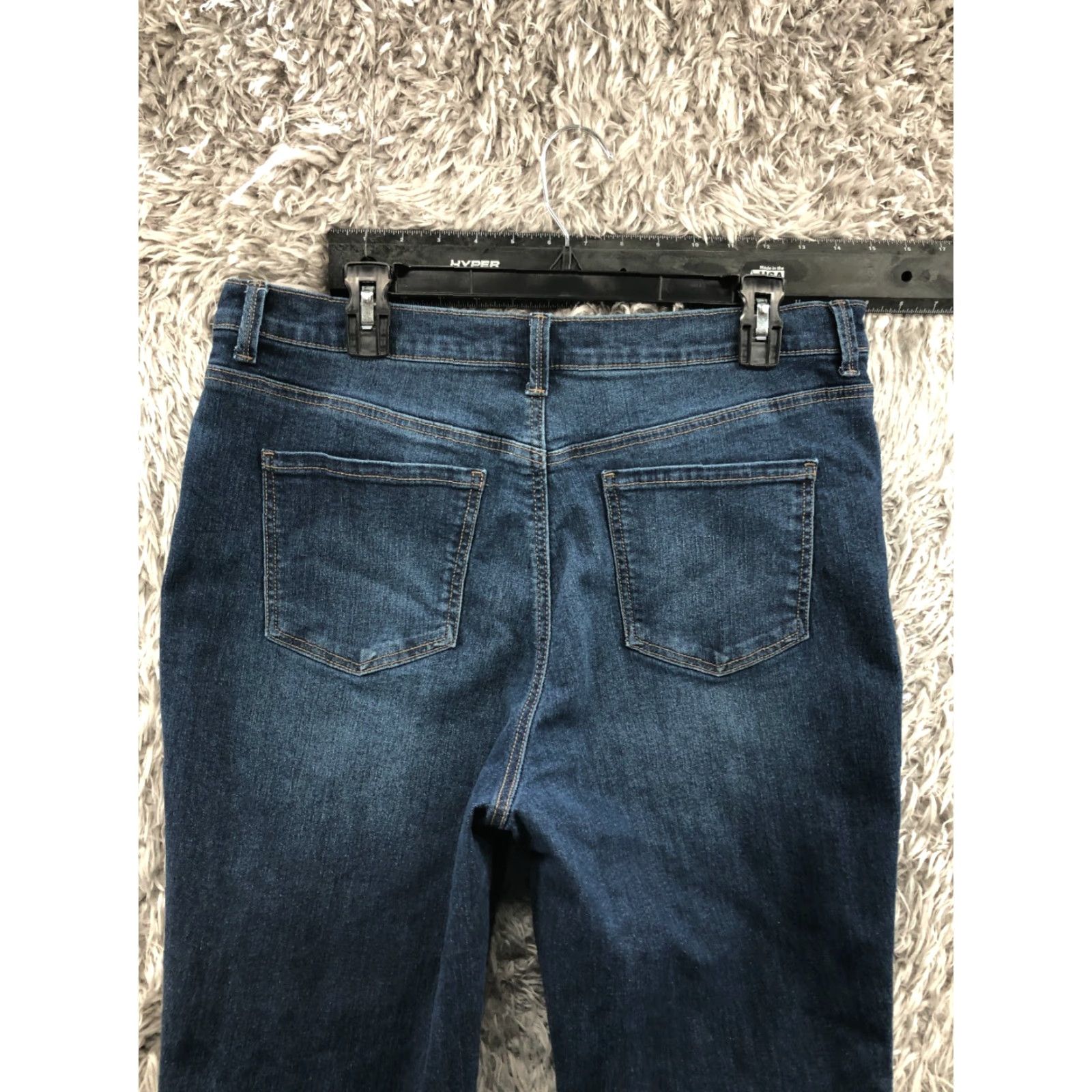 Gloria Vanderbilt Gloria Vanderbilt Amanda Jeans Womens Medium Wash Blue Size 16 Regular Fit 5-Pocket Denim Cotton Tapered High Rise Vintage No Size 38" / US 16 / IT 52 - 6 Thumbnail
