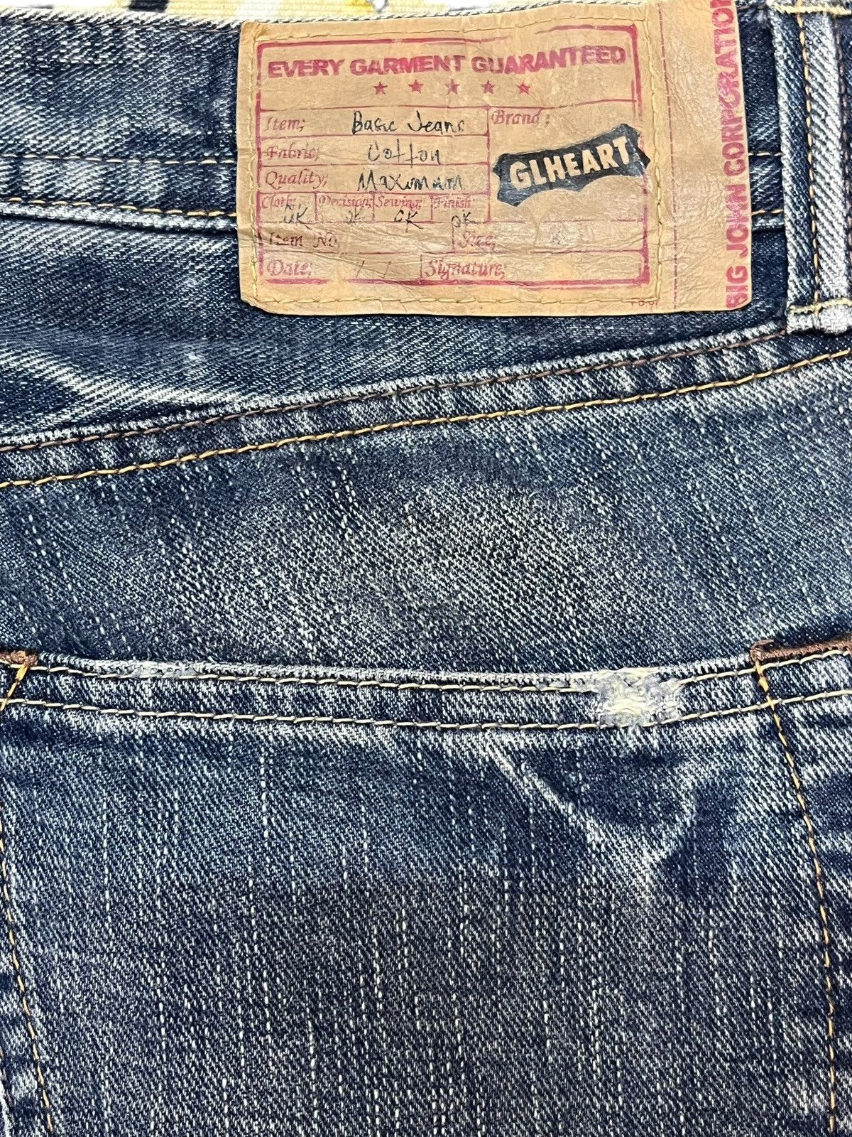 Japanese Brand Vintage GLheart Flare Grunge Distressed Denim Size US 35 - 7 Thumbnail