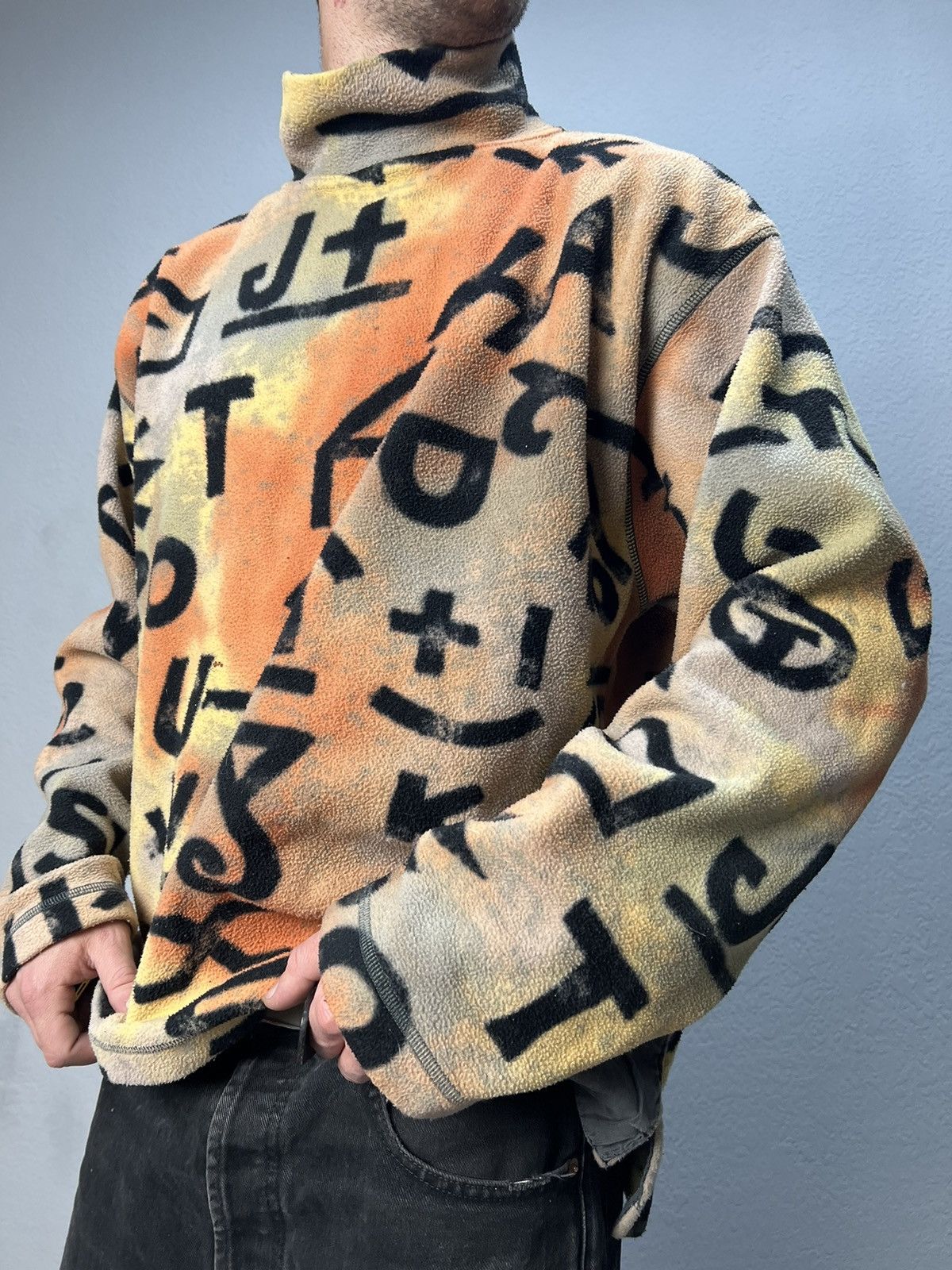 Patagonia × Vintage Very Rare like Patagonia Aztec Synchilla Fleece Jacket Size US L / EU 52-54 / 3 - 5 Thumbnail
