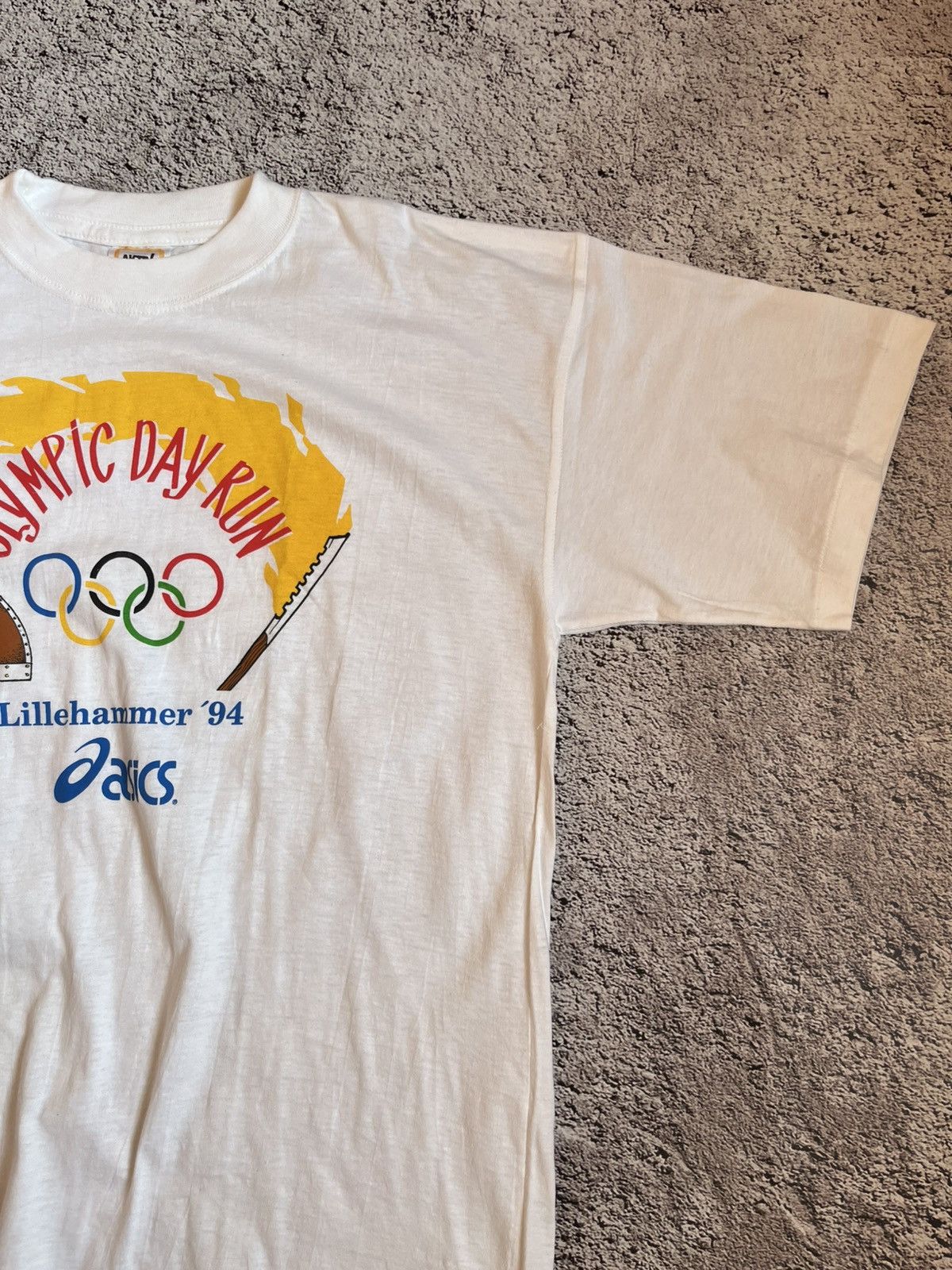 Asics × Vintage Vintage Lillehammer ’94 Olympic Day Run ASICS T-Shirt Size US XL / EU 56 / 4 - 3 Thumbnail