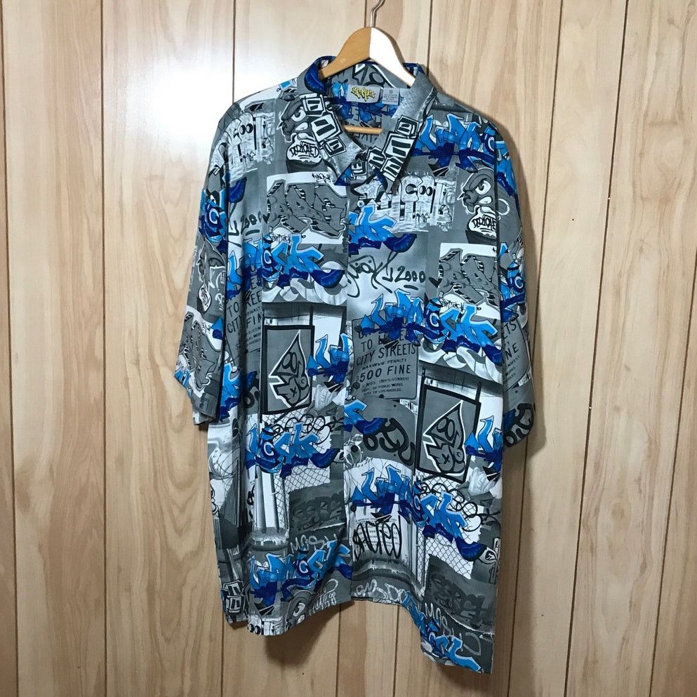Other Up Ro's Vintage Graffiti Collared Short Sleeve Shirt 3XL Size US XXL / EU 58 / 5 - 1 Thumbnail