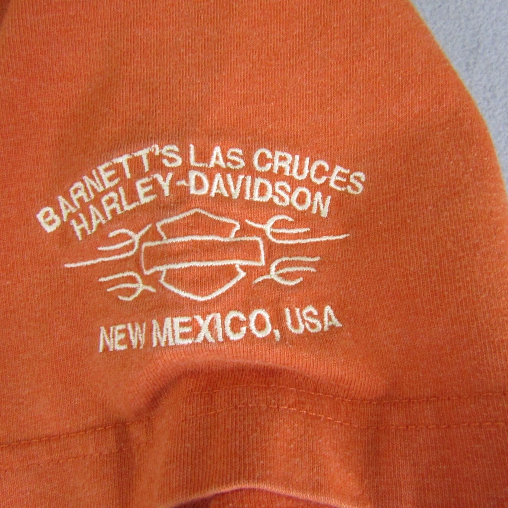 Harley Davidson Harley-Davidson Shirt XL Gray Motorcycle Biker Eagle Logo Mens T-Shirt Short Sleeve Crew Neck Cotton Polyester NM Barnetts Las Cruces NM ^ Size US XL / EU 56 / 4 - 6 Thumbnail
