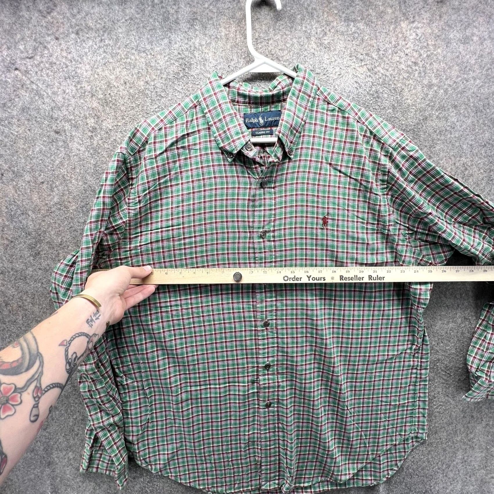 Ralph Lauren Ralph Lauren Shirt Mens XL Green Plaid Long Sleeve Button Front Casual Woven Size US XL / EU 56 / 4 - 5 Thumbnail