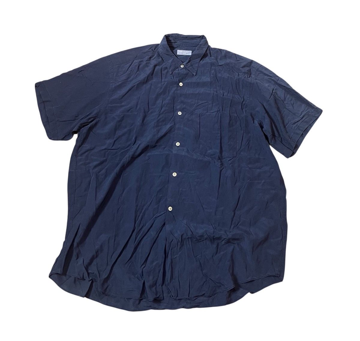 Comme des Garcons Vintage cdg homme flowy navy shirt Size US XL / EU 56 / 4 - 1 Thumbnail
