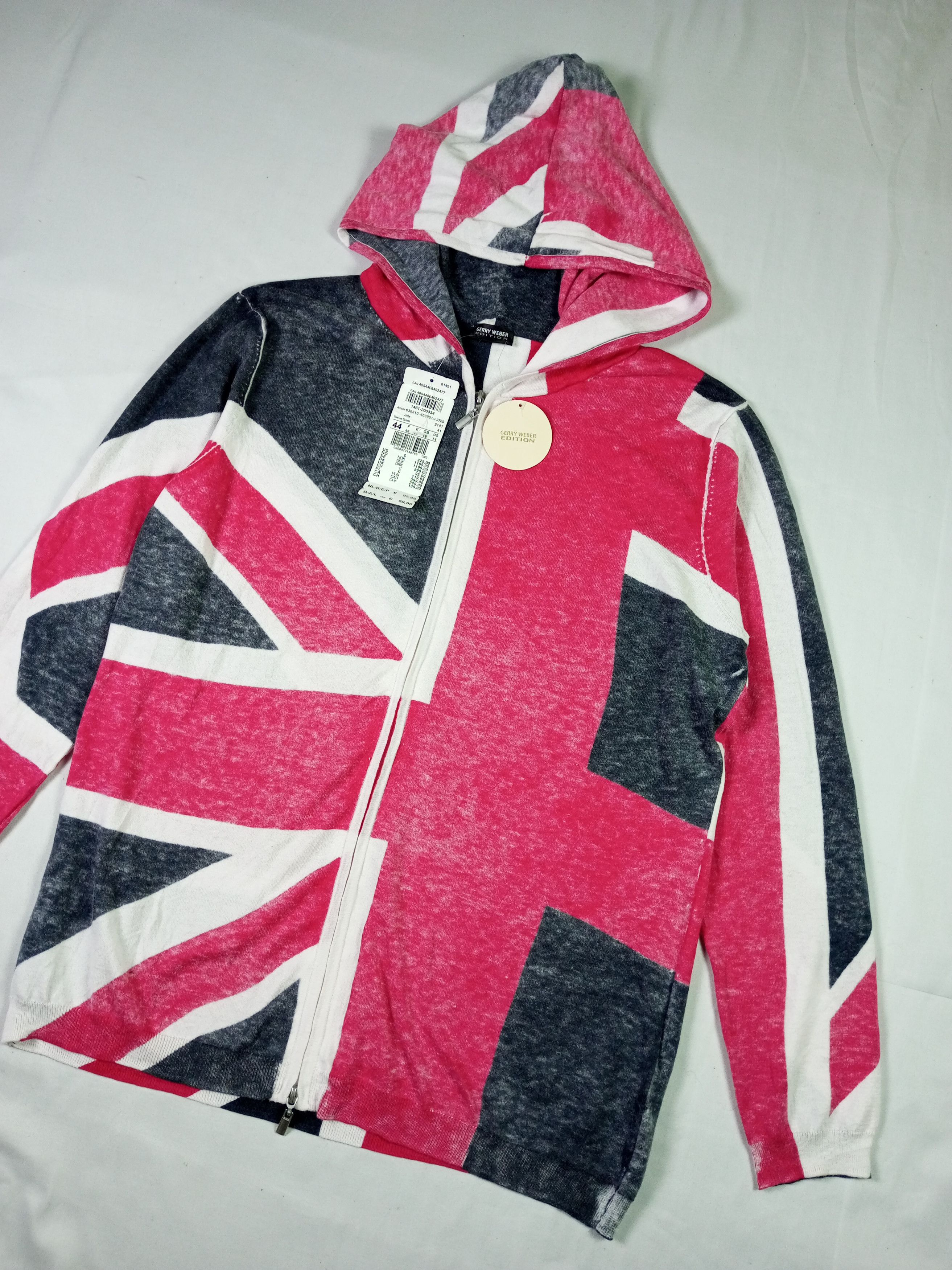 If Six Was Nine × Japanese Brand Gerry Weber Light Hoodie Union Jack All Over Print Size US L / EU 52-54 / 3 - 2 Thumbnail
