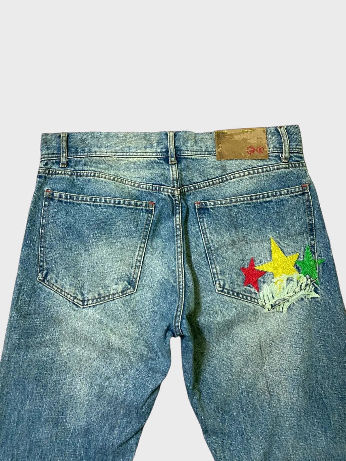 Japanese Brand NESTA BRAND Embroidered 🇲🇱 Mud Wash Selvedge Denim Size US 35 - 7 Thumbnail