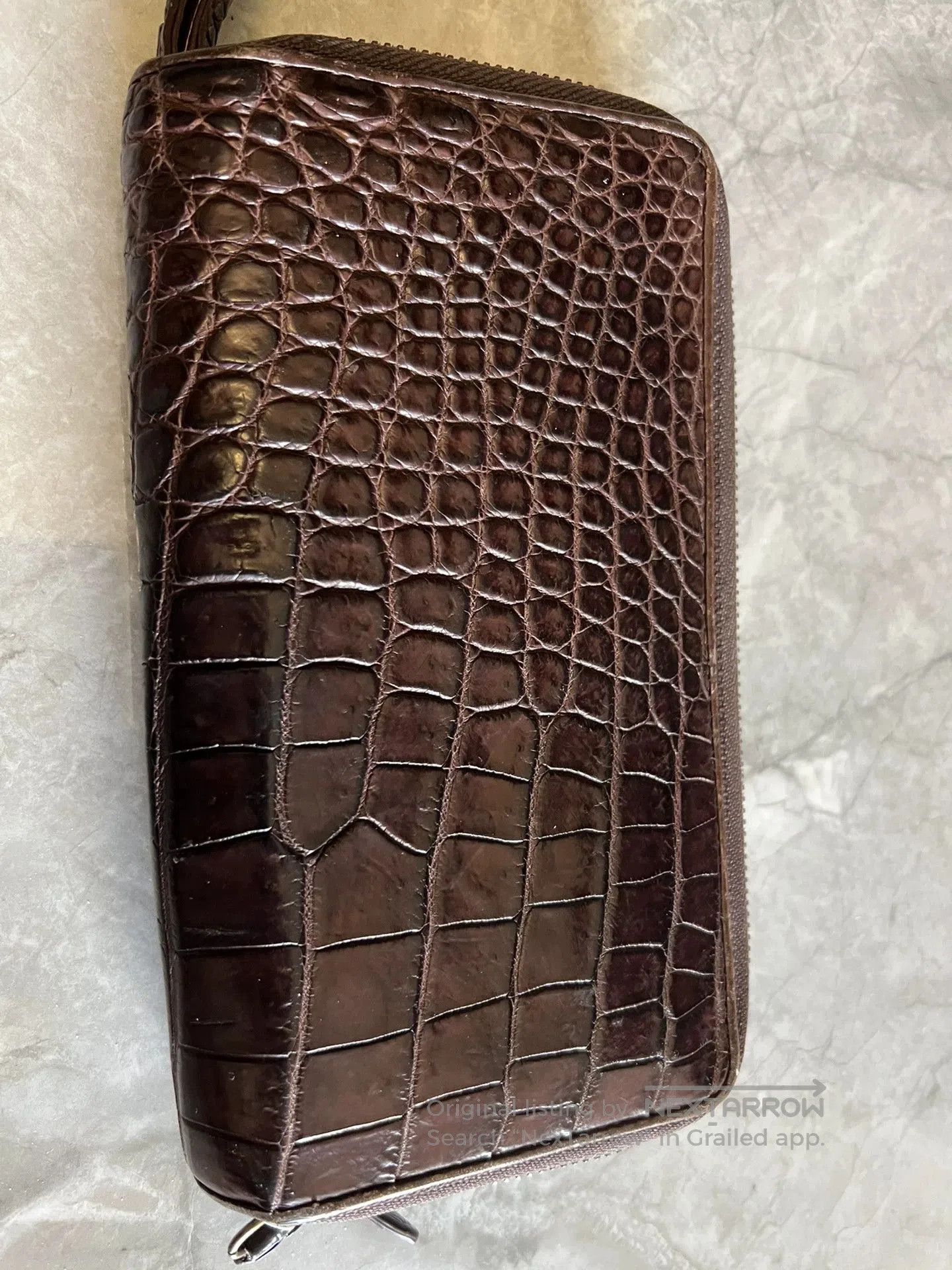 Japanese Brand Custom Crocodile Leather Clutch. Size ONE SIZE - 3 Thumbnail