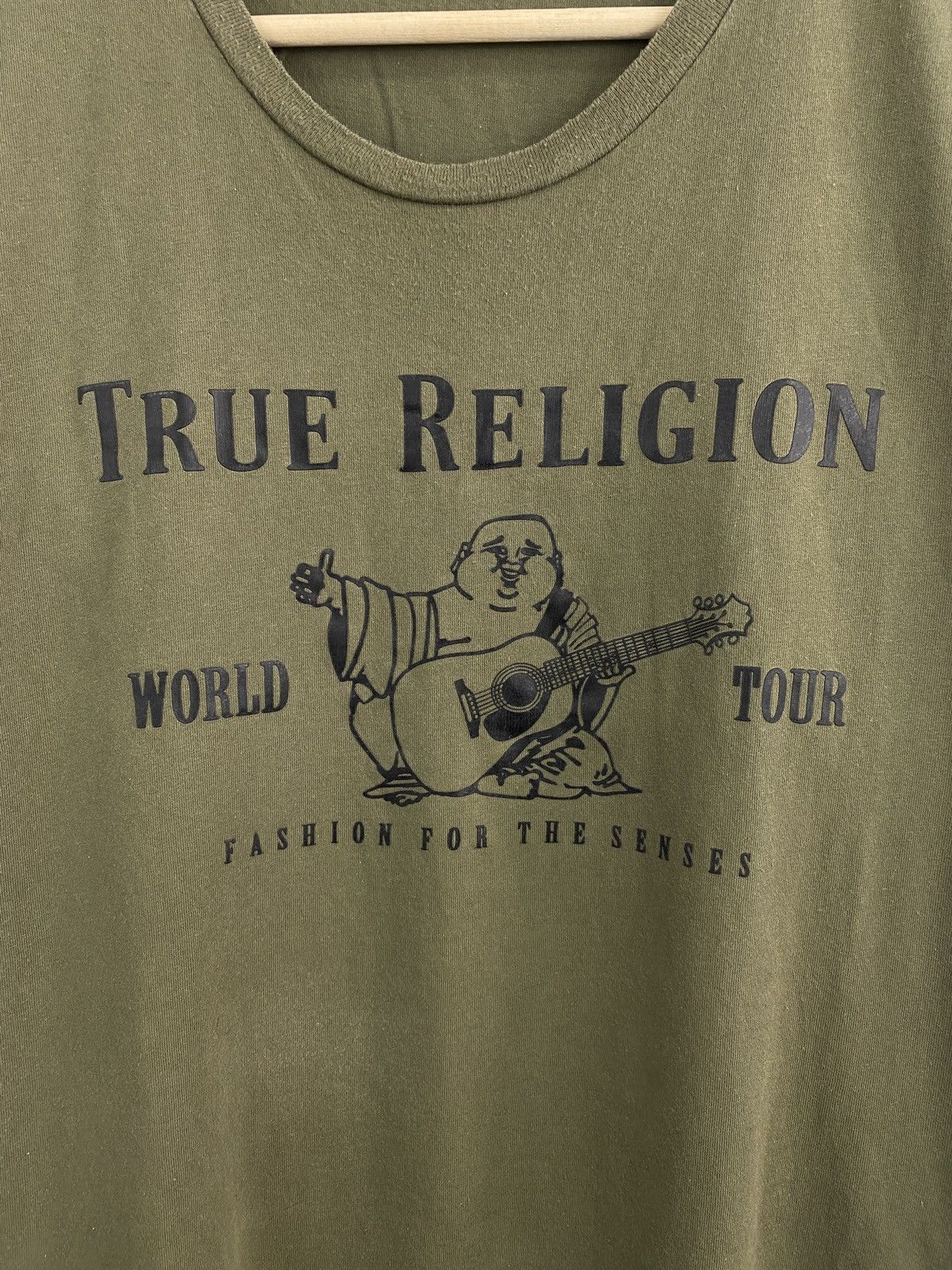 True Religion 🇯🇵 Vintage True Religion Buddha World Tour Big Logo T-Shirt Size US XL / EU 56 / 4 - 4 Thumbnail