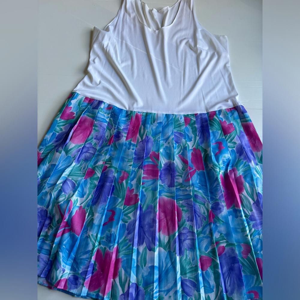 Designer Vintage Floral Dress Size 3XL / US 20-22 - 2 Thumbnail