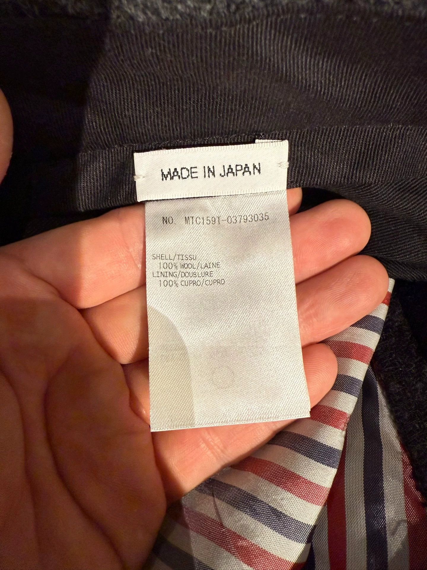 Thom Browne Thom Browne SS Raw Two-Tone Charcoal/Navy Slim Suit Size US M / EU 48-50 / 2 - 6 Thumbnail
