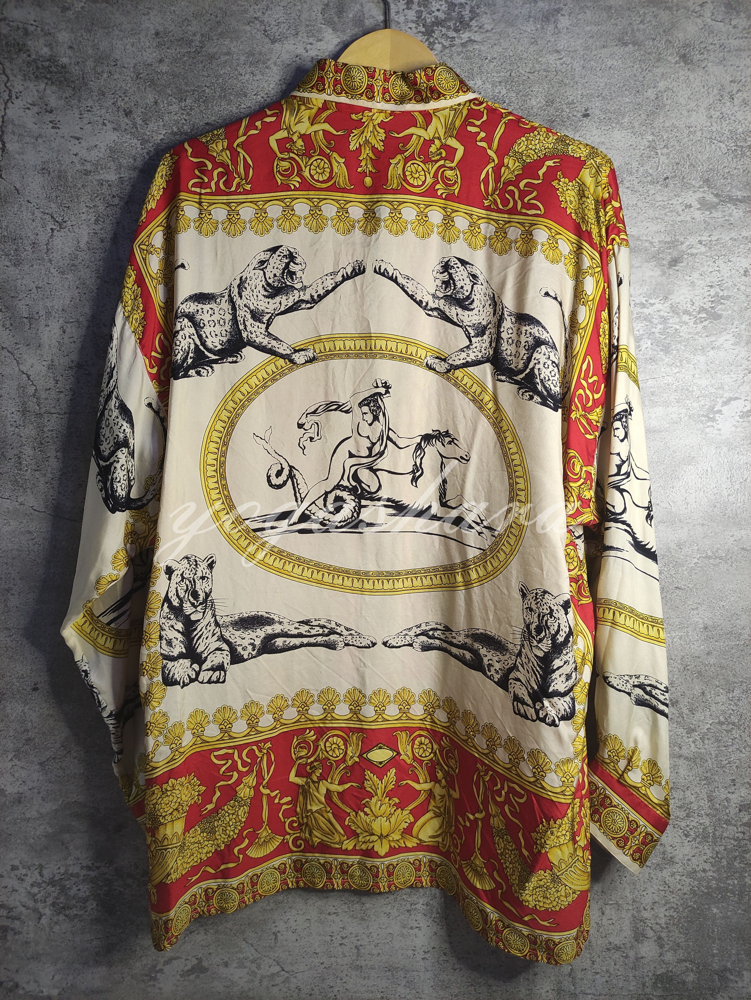 Versace × Vintage Vintage Luxury - Versace instante Silk Shirt Size US L / EU 52-54 / 3 - 1 Thumbnail