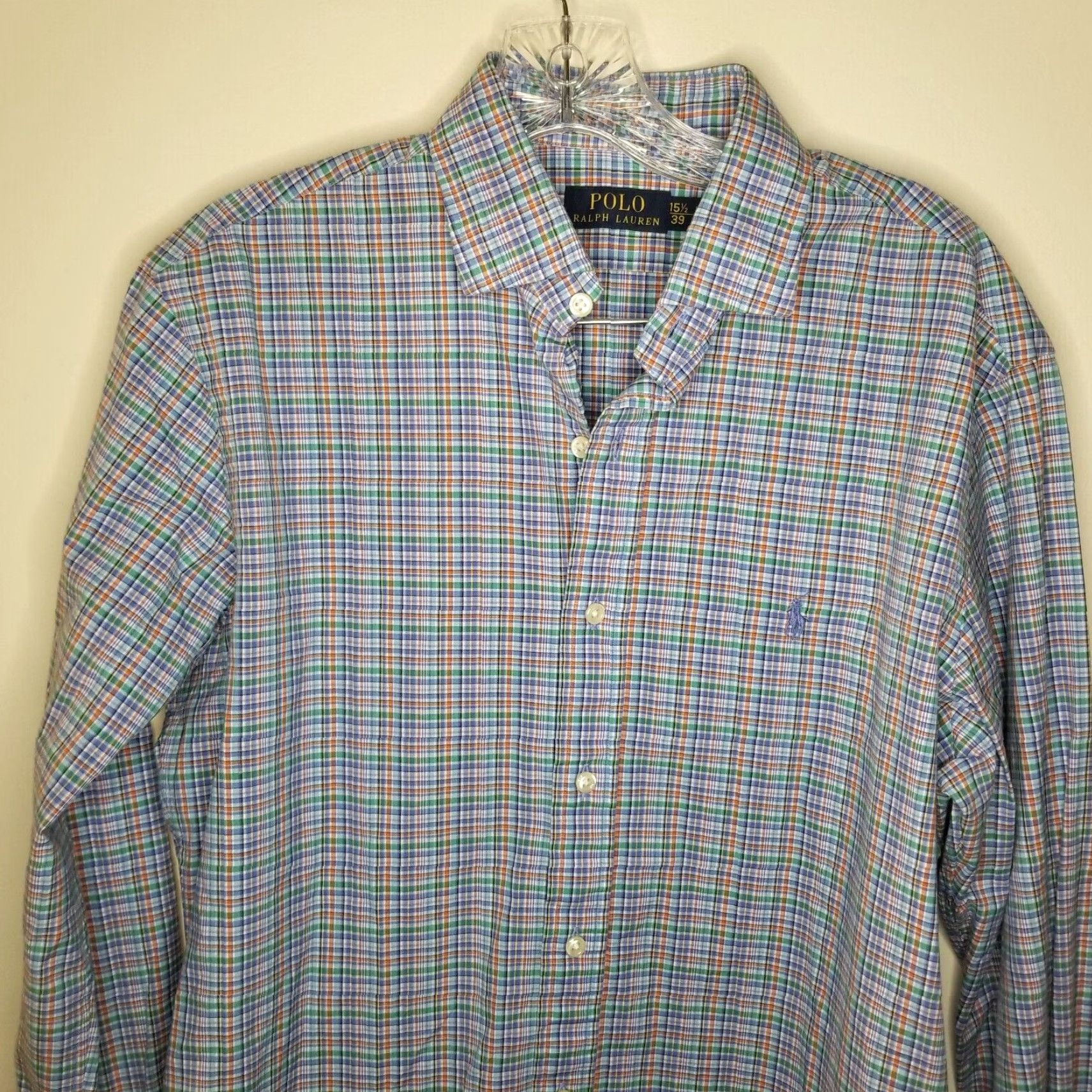 Polo Ralph Lauren Polo Ralph Lauren Shirt Men Long Sleeve Plaid Button-Up 15.5/39 Multicolor Mens - 39) Size US M / EU 48-50 / 2 - 2 Thumbnail