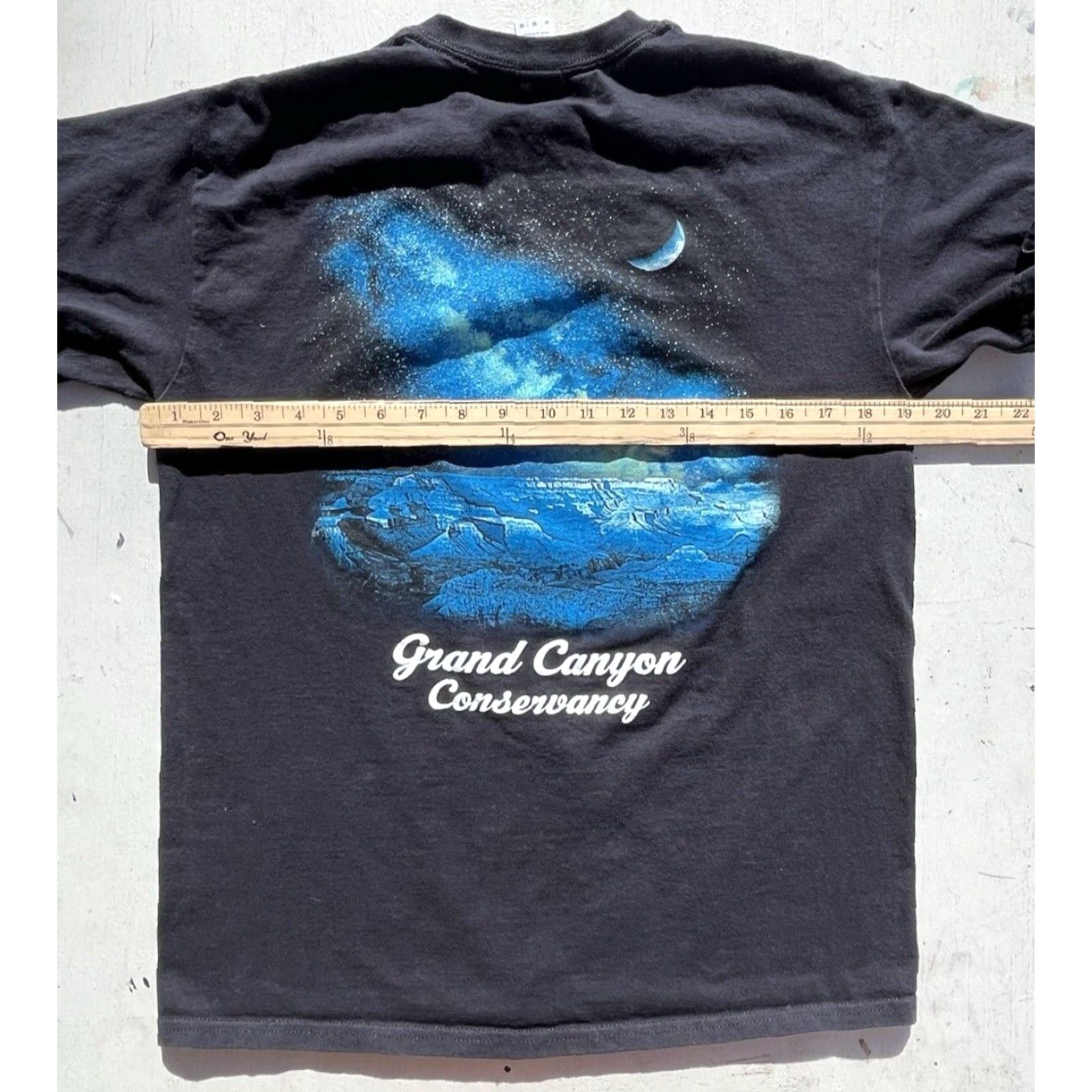 Gildan Gildan Men’s T‑Shirt Black Dark Skies Grand Canyon Desert Project Spin Spell-Out M Size US M / EU 48-50 / 2 - 3 Thumbnail