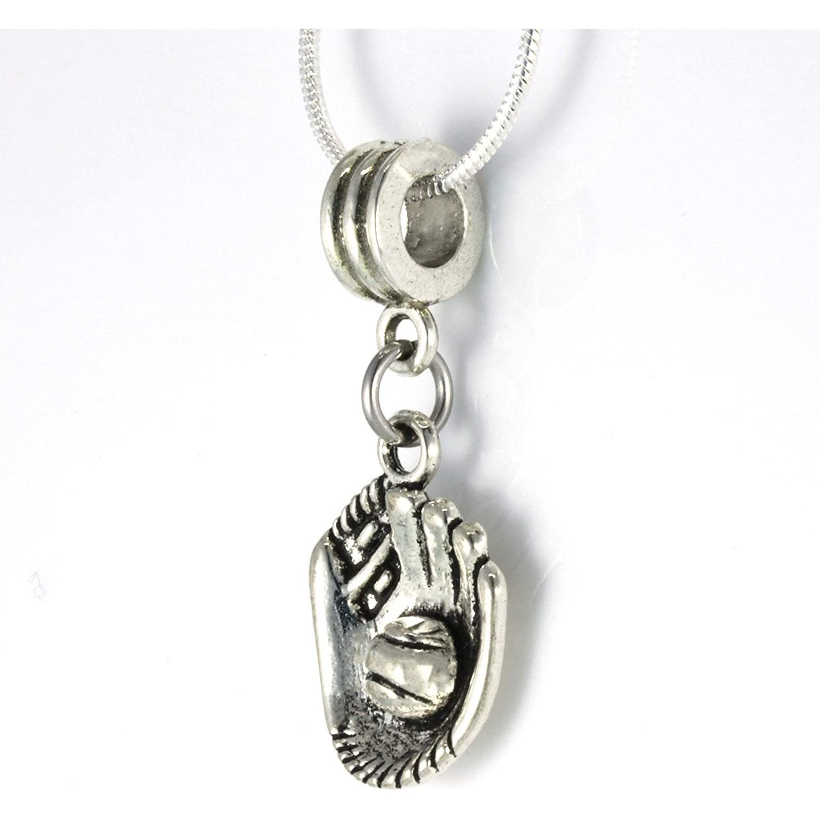 & Other Stories Baseball Necklace - Softball Glove Snake Chain Necklace Size ONE SIZE - 7 Thumbnail