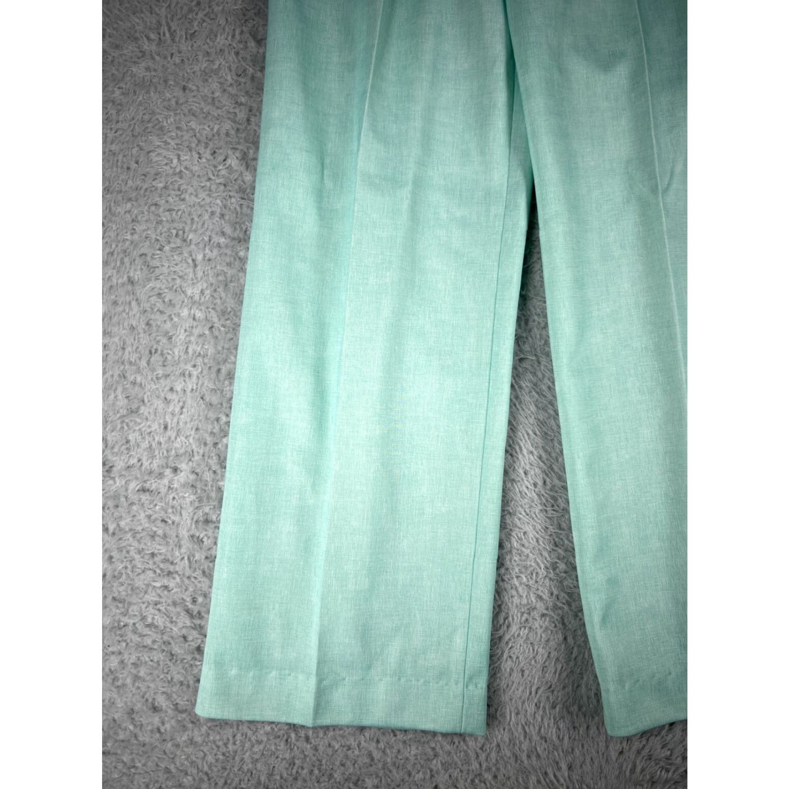 GRAFF Graff Graff Pants Womens 13x28 Teal Pleated Elastic Waistband Pull Over 100% Polyester Size 27" / US 4 / IT 40 - 2 Thumbnail