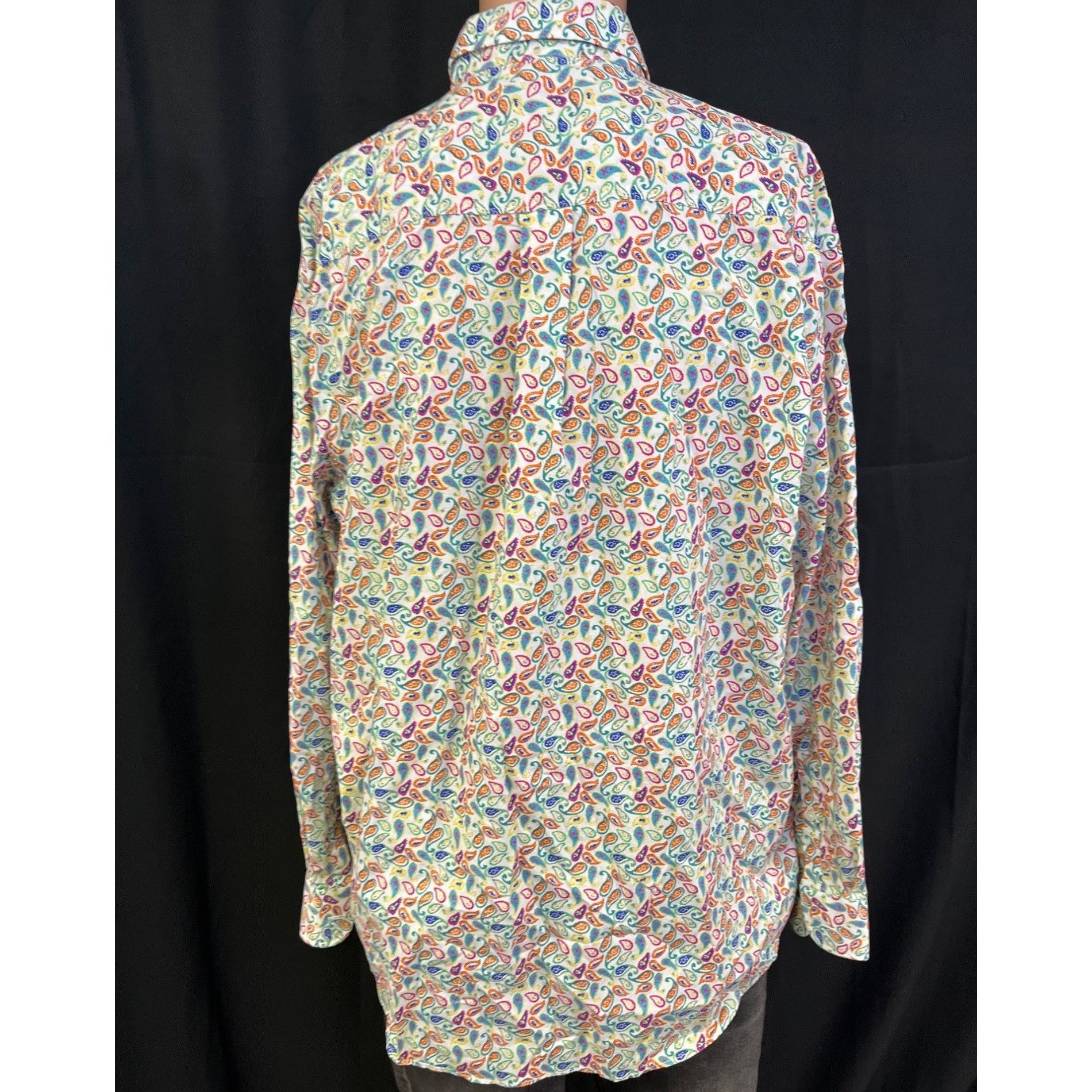 Alan Flusser Alan Flusser Men's White/Multi. Paisley Shirt/Button Up Sz X Size US XL / EU 56 / 4 - 2 Thumbnail