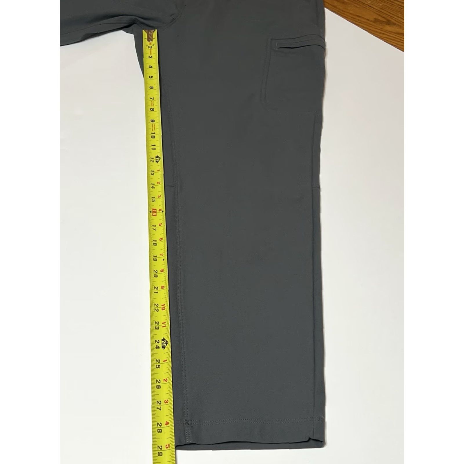 Fabletics Fabletics Pants Mens Tag 35x32 (35x29) Gray The Don Cargo Stretch Chino Classic Slim Tapered Pocket Logo Size US 35 - 5 Thumbnail