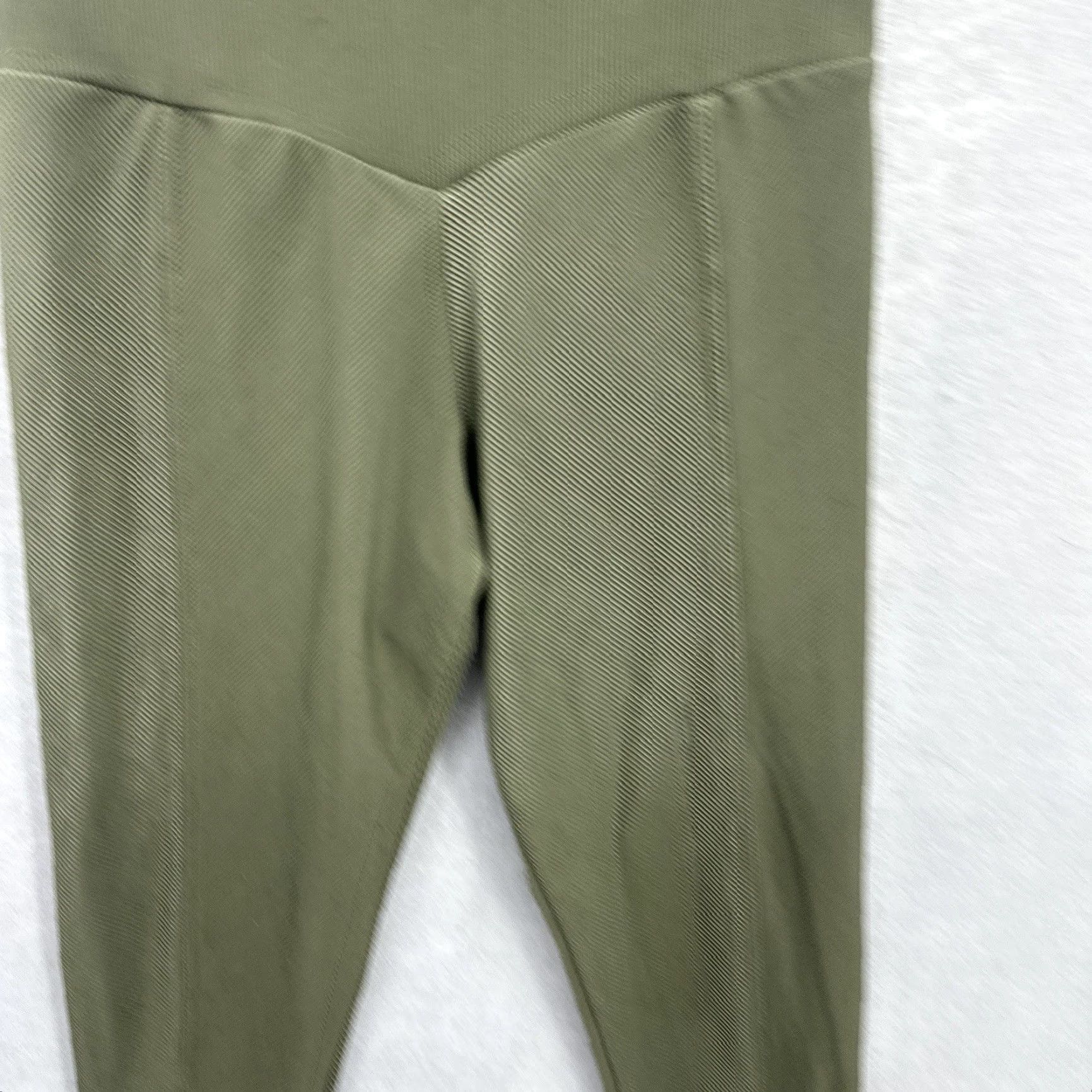 Onia Onia Leggings Womens Small Green Ribbed High Waist Yoga Athleisure Minimalist Preppy Size 28" / US 6 / IT 42 - 5 Thumbnail