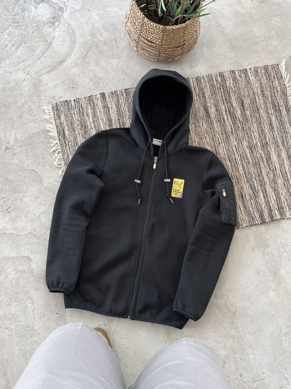Puma Vintage Puma Zip Hoodie Tech Fleece Style Black Drill Y2K Size US S / EU 44-46 / 1 - 1 Thumbnail