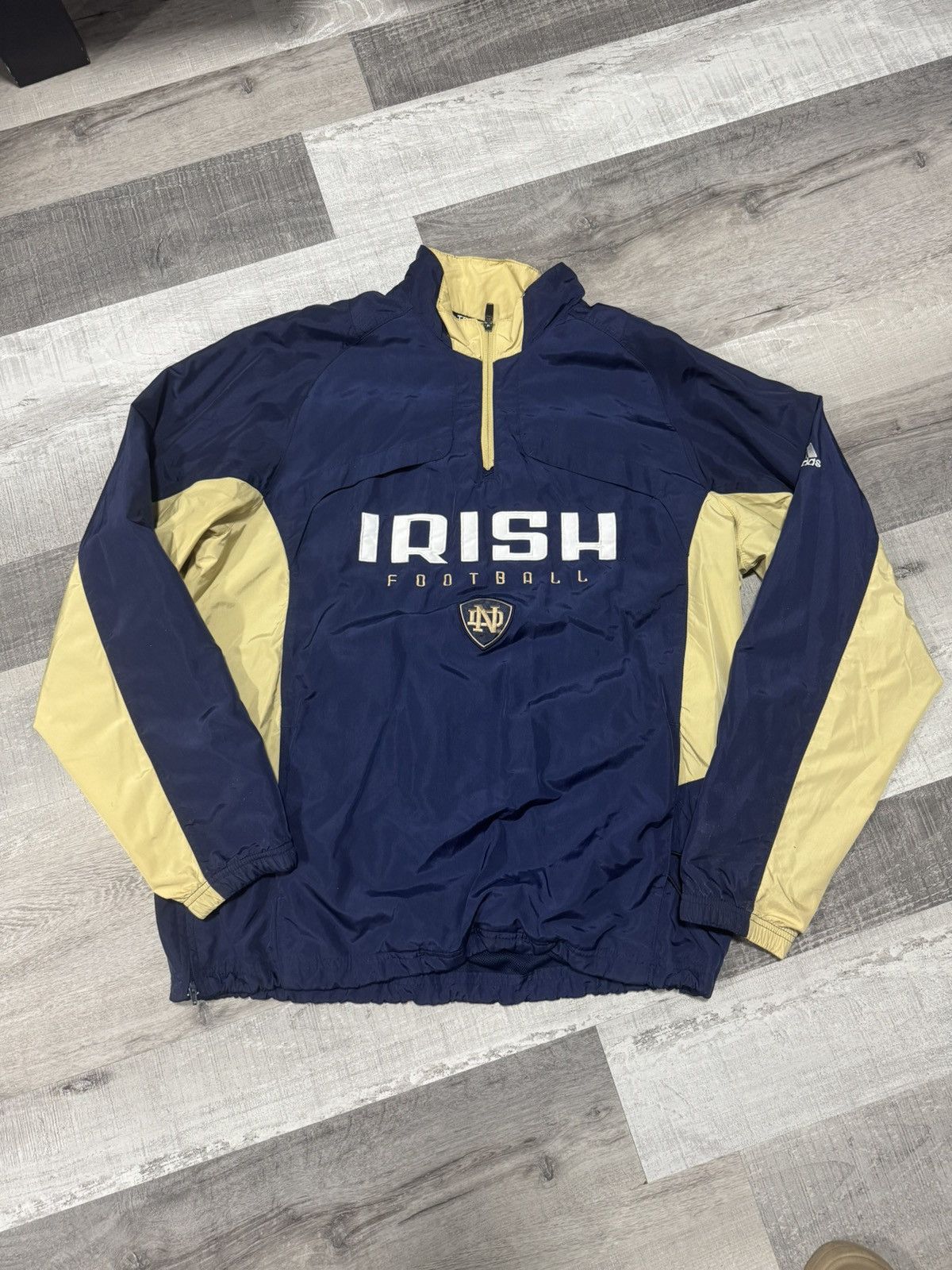 Adidas Notre Dame Irish Football Pullover Jacket