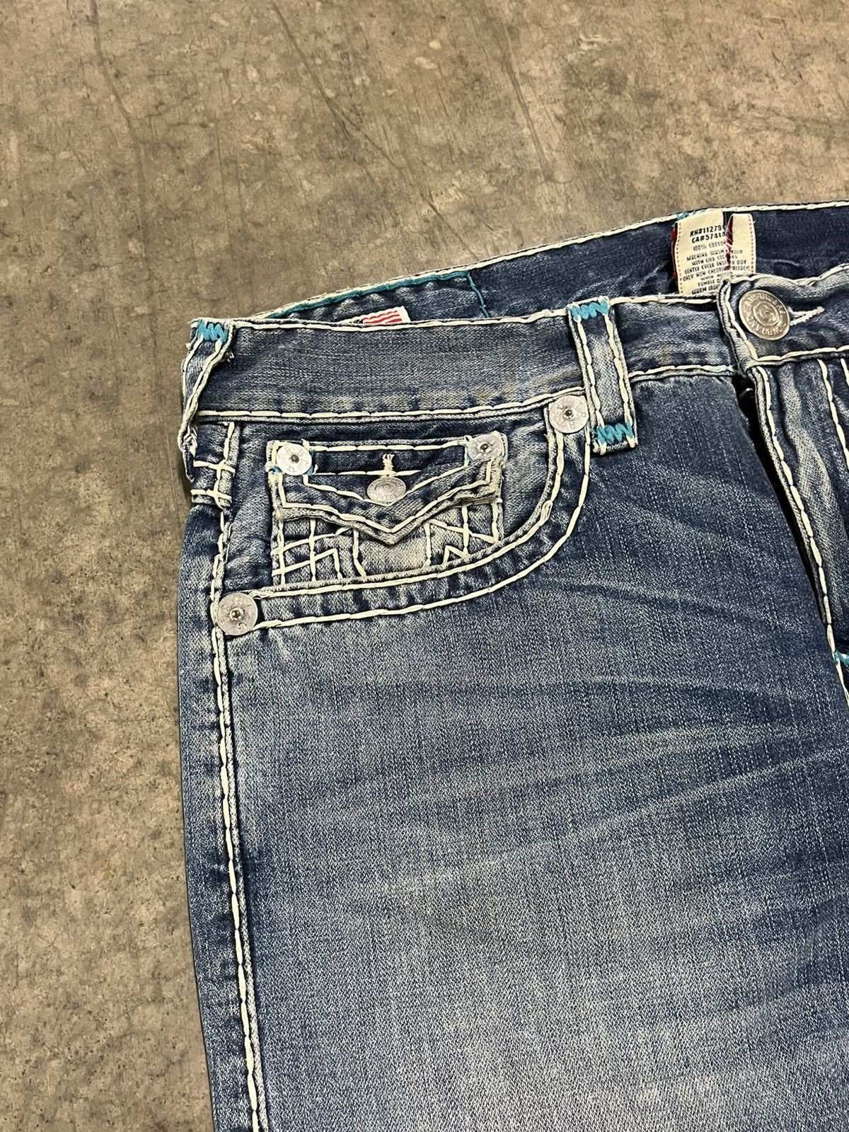 True Religion × Vintage True religion baggy fit denim y2k skater streetwear hype Size US 36 / EU 52 - 9 Thumbnail