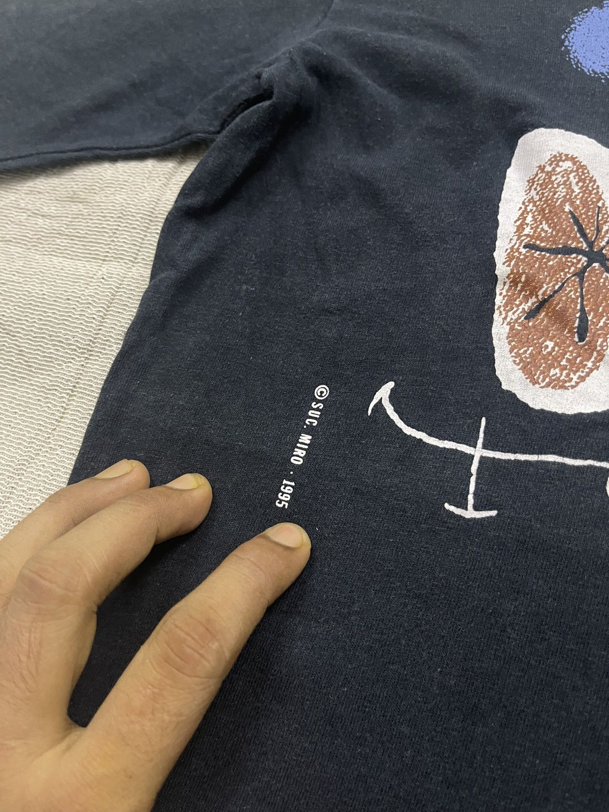 Vintage VINTAGE 1995 SUCC JOAN MIRO ART BLACK TEES FADED Size US M / EU 48-50 / 2 - 7 Thumbnail
