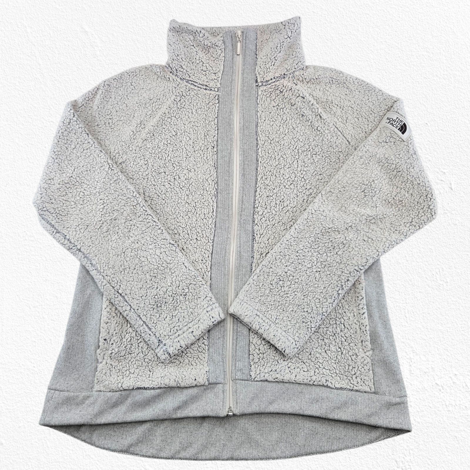 The North Face North Face Gray Sherpa Fleece Full Zip Jacket Size Large Size L / US 10 / IT 46 - 2 Thumbnail