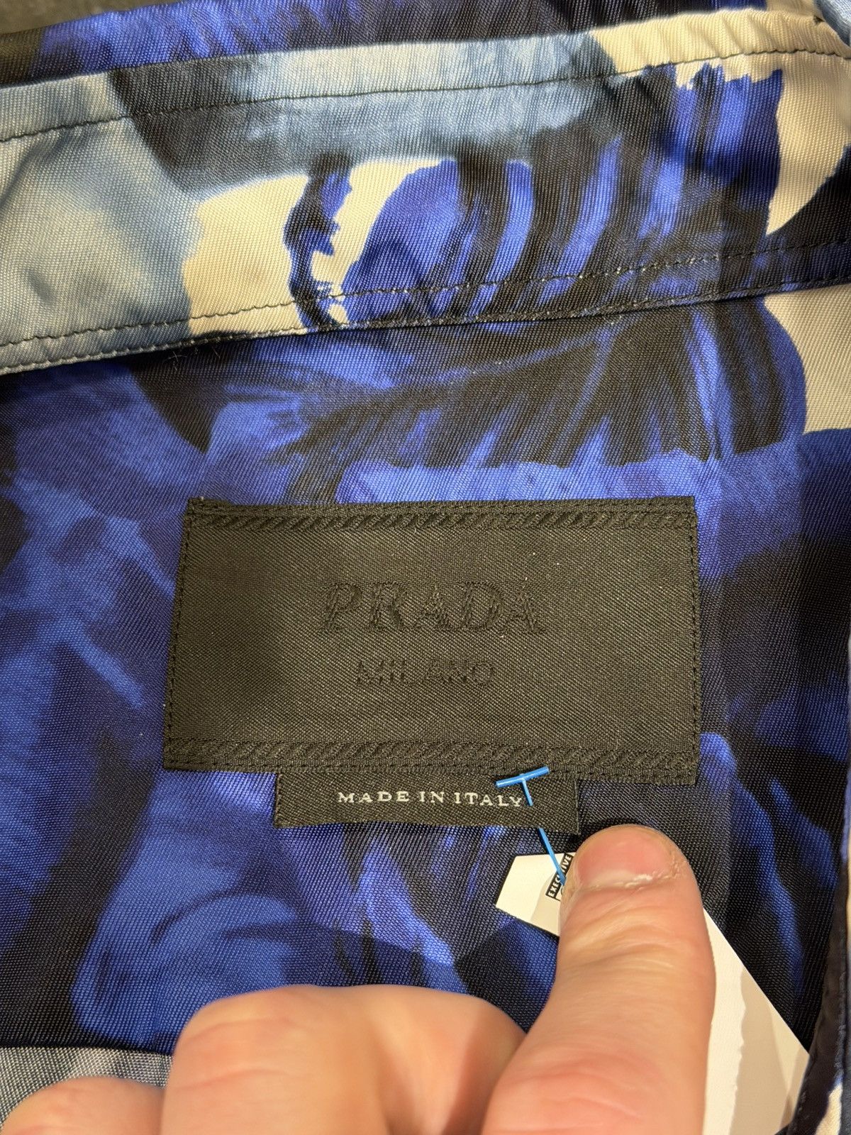 Prada Prada Nylon Floral Button Up - Blue Size US XL / EU 56 / 4 - 3 Thumbnail