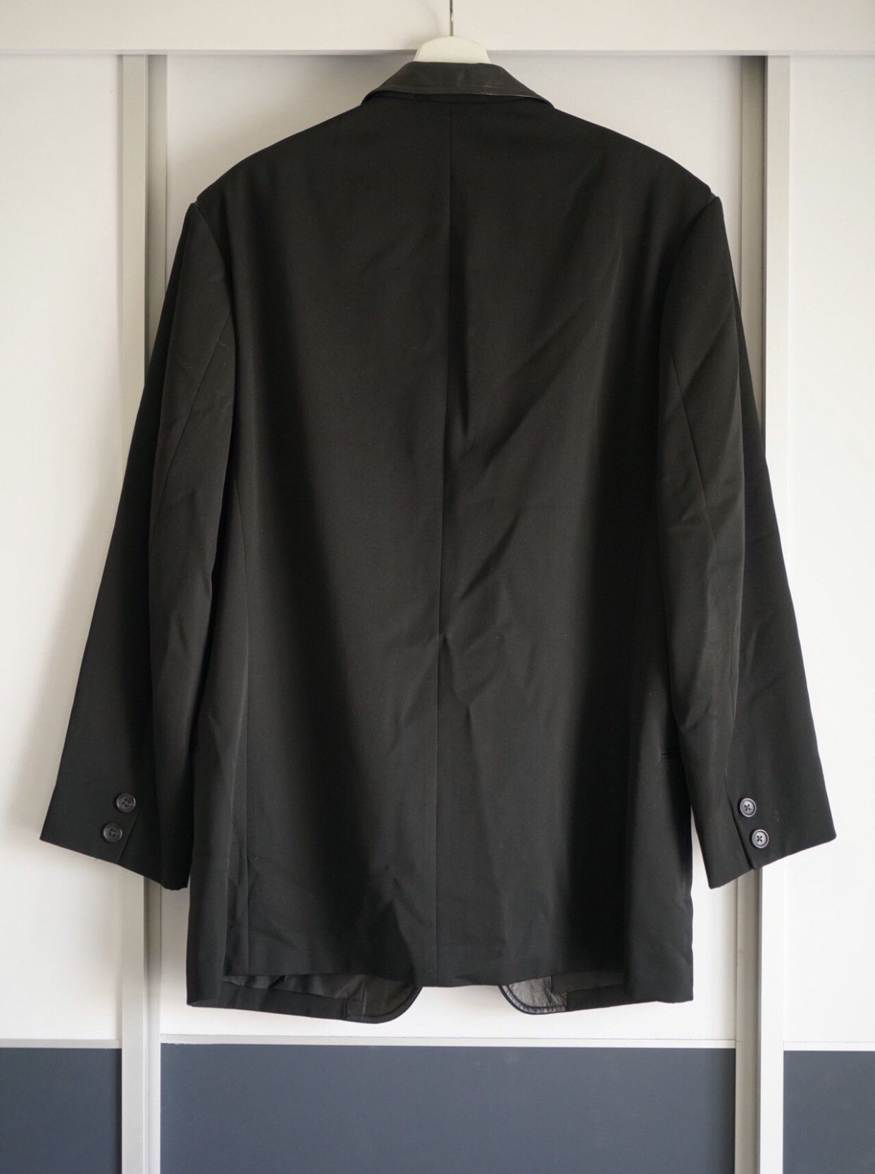 Yohji Yamamoto Yohji Yamamoto sheepskin patchwork leather collar suit Size 42S - 3 Thumbnail