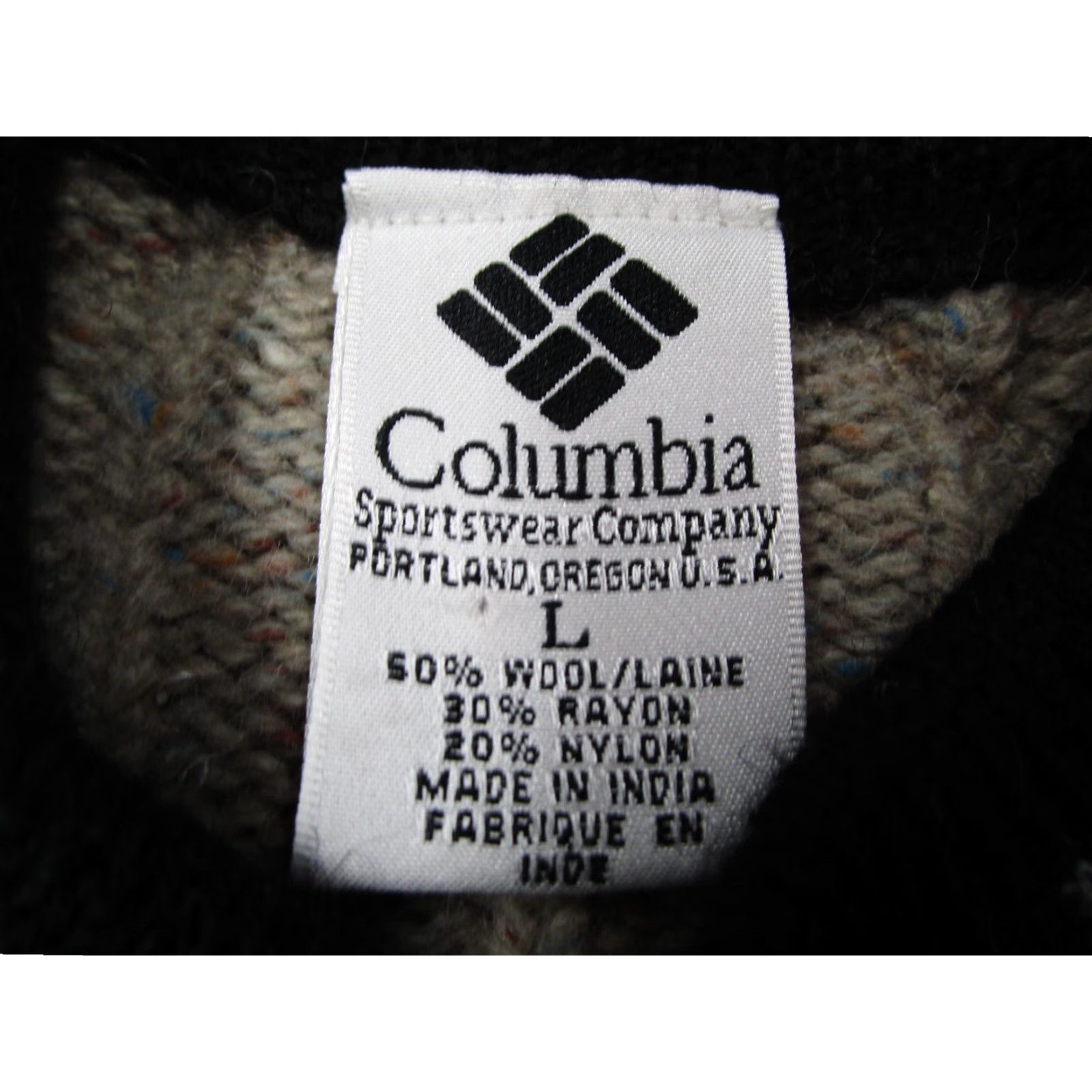 Vintage VINTAGE Columbia Sweater Mens Large Beige Wool Blend Convert Pullover Y2K Size US L / EU 52-54 / 3 - 3 Thumbnail