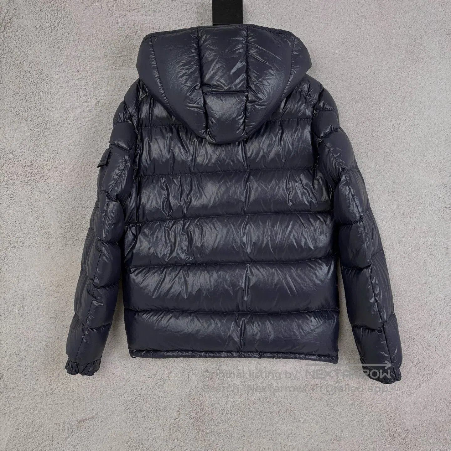 Moncler Moncler Size3 MAYA dark blue hooded down jacket Size L / US 10 / IT 46 - 2 Thumbnail