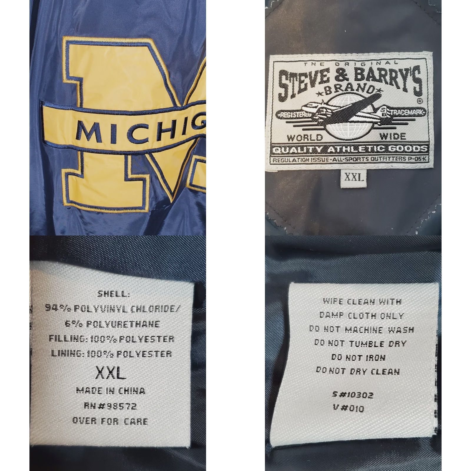 Vintage Vintage Steve & Barry'S University of Michigan Wolverines Lined Varsity Jacket Mens XXL Size US XXL / EU 58 / 5 - 8 Thumbnail