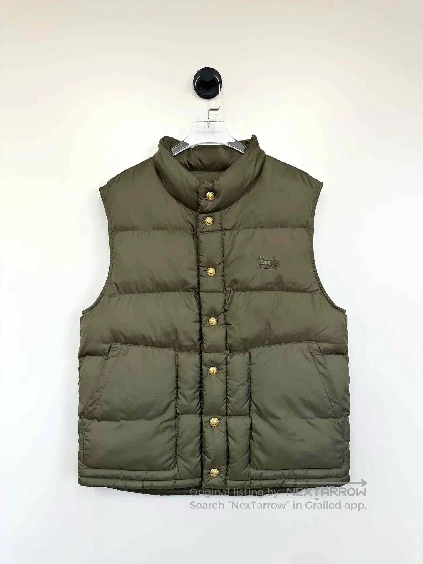 Celine CELINE Olive Green Puffer Vest with Carriage Logo| Size M / US 6-8 / IT 42-44 - 1 Thumbnail