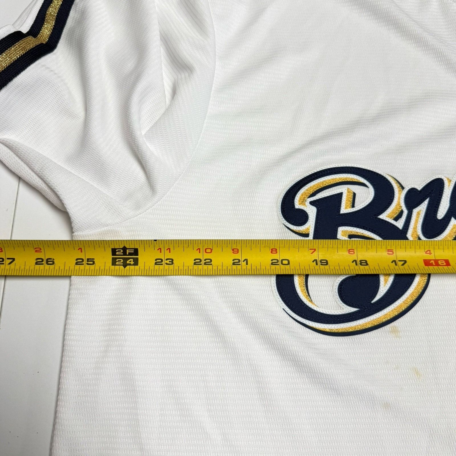 Majestic Milwaukee Brewer Majestic Cool Base MLB Jersey White Size US XL / EU 56 / 4 - 15 Thumbnail