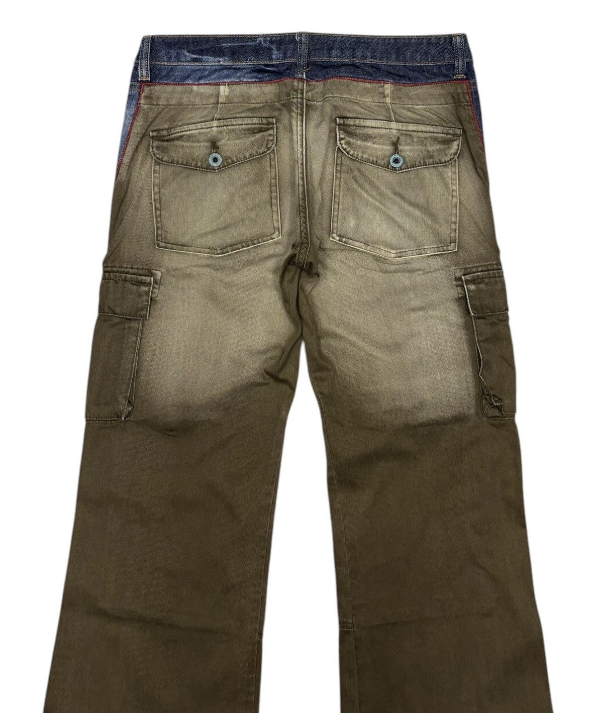 General Research 🔥RARE VINTAGE JAPANESE CAMEL ROAD HYBRID CARGO FLARED JEANS Size US 32 / EU 48 - 5 Thumbnail