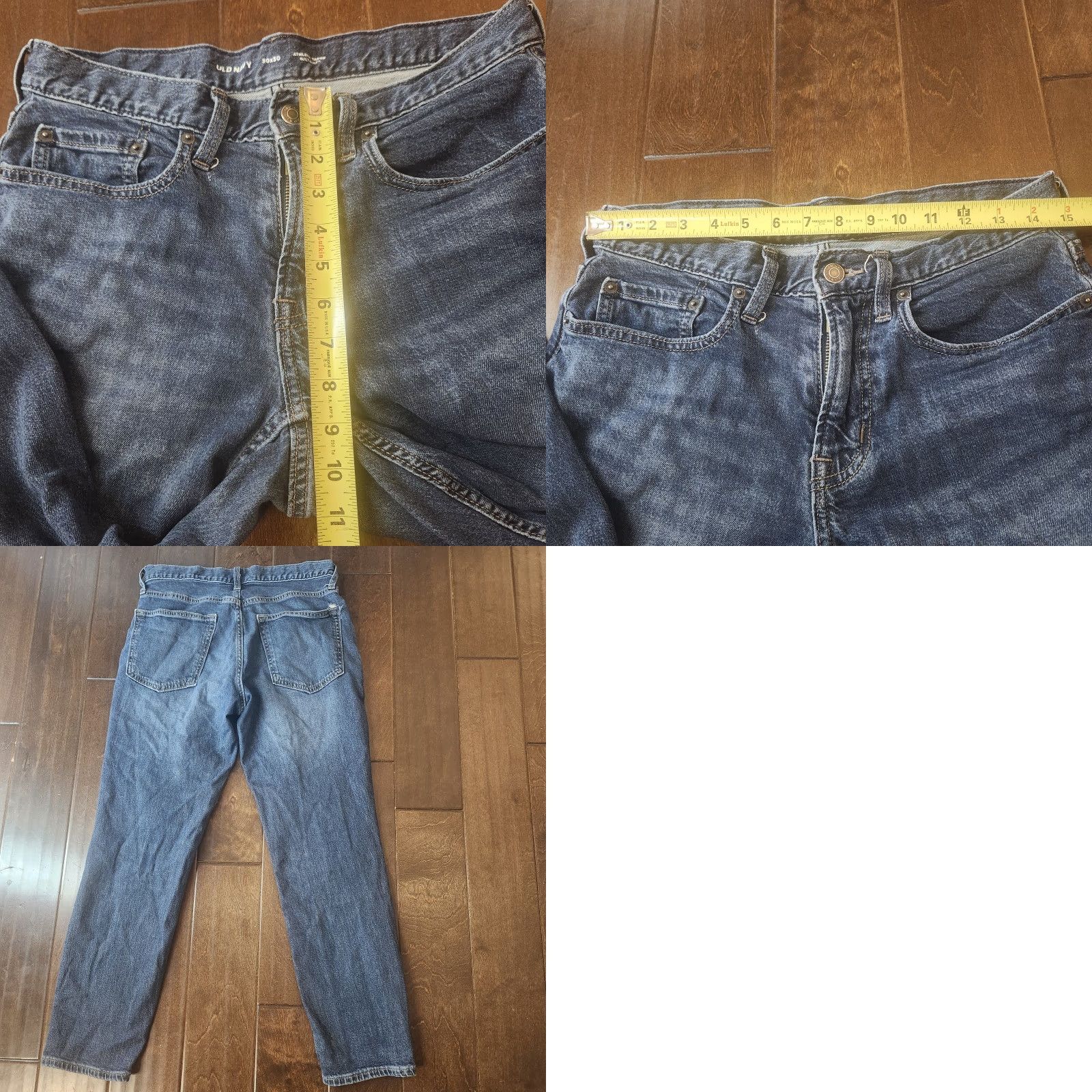 Old Navy VINTAGE Old Navy Athletic Taper Built In Flex Jeans Mens 30x30 Dark Wash Denim Size US 30 / EU 46 - 9 Thumbnail