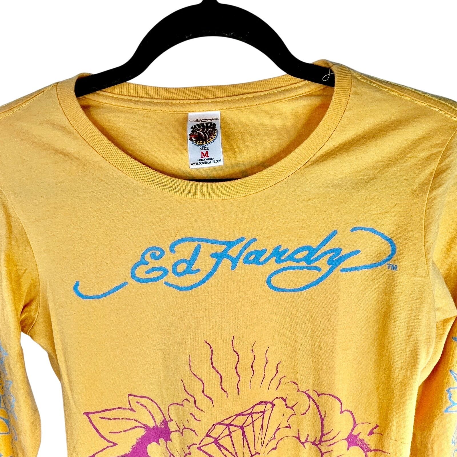 Ed Hardy Ed Hardy by Christian Audigier Y2K Skull Long Sleeve Shirt Size M / US 6-8 / IT 42-44 - 2 Thumbnail