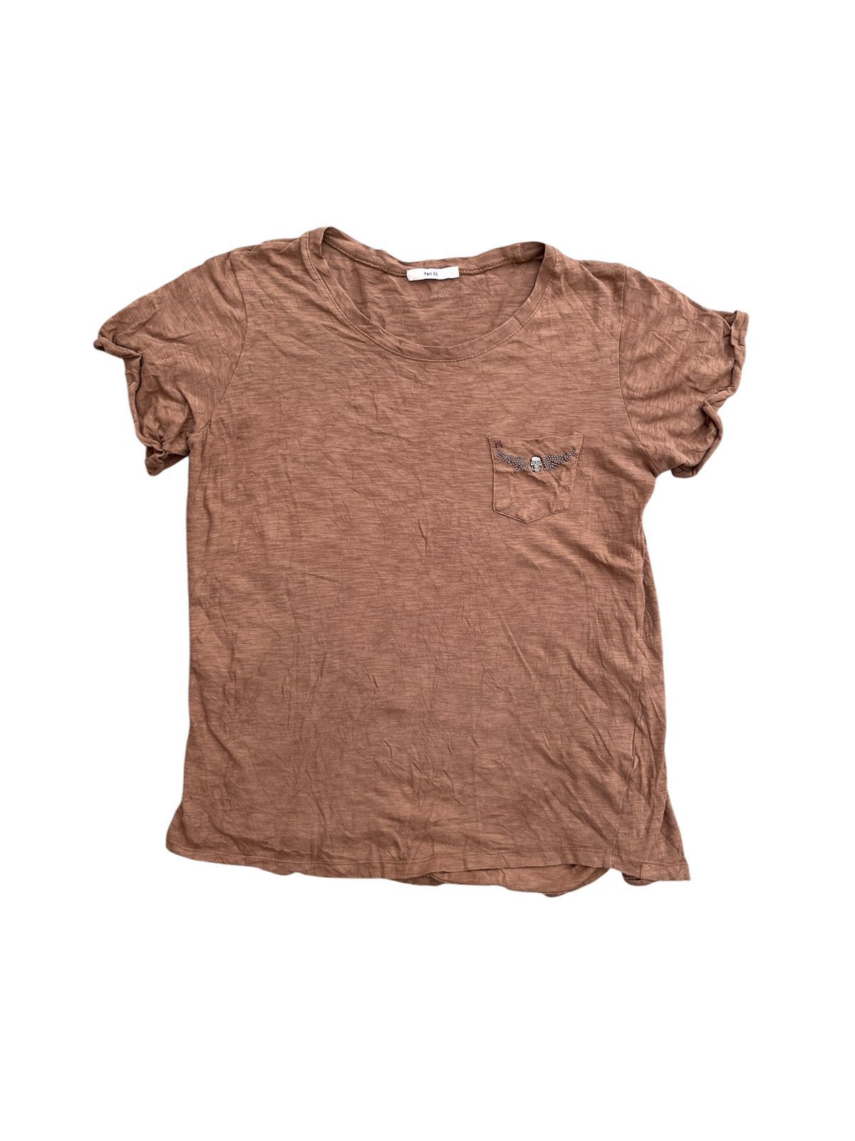 Japanese Brand Part 99 Slub Cotton Pocket T-Shirt - Brown Earth Tone Size US S / EU 44-46 / 1 - 1 Thumbnail