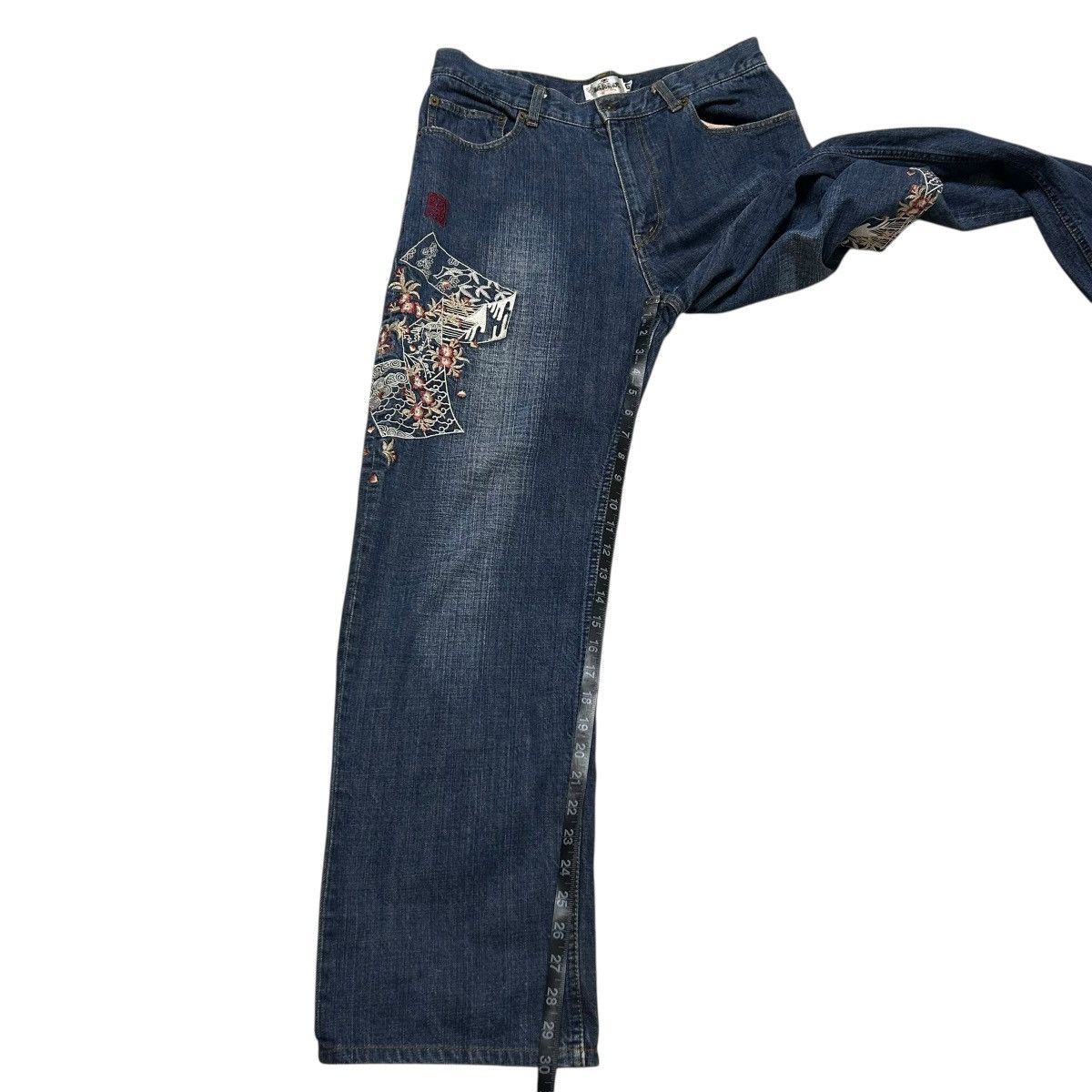 Karakuri Tamashii 383 Karakuri Tamashii jeans embroidered denim blue archive Size US 32 / EU 48 - 13 Thumbnail