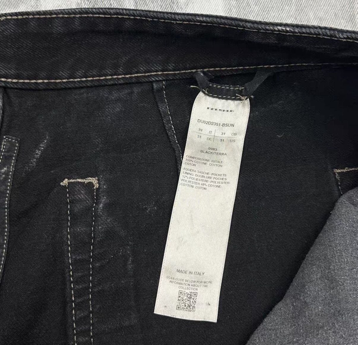 Rick Owens Rick Owens Geth Flame Gradient Straight-Leg Jeans J42 Size 31" - 5 Thumbnail